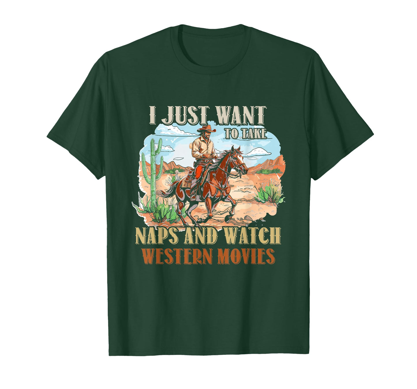 Take Naps and Watch Western Movie Lover Movie Fan T-Shirt
