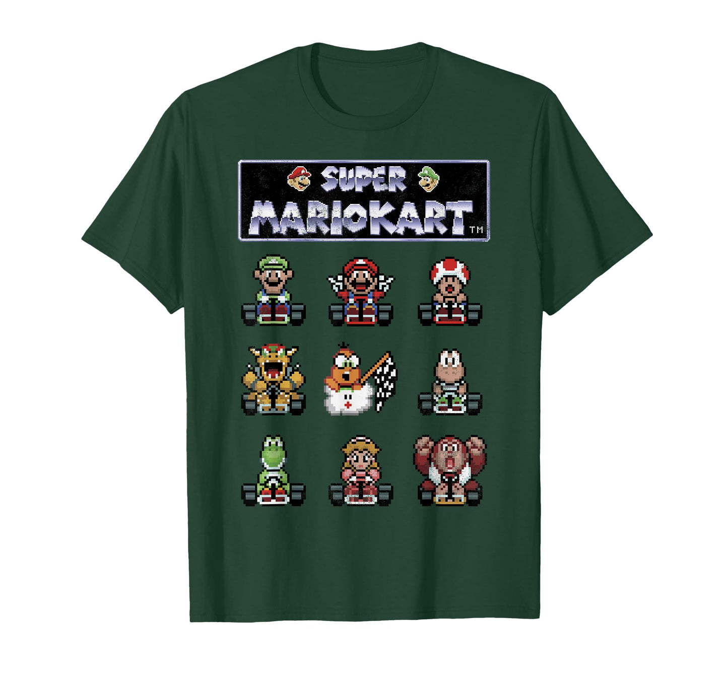 Mario Kart 8-bit Group Racers Retro Graphic T-Shirt T-Shirt