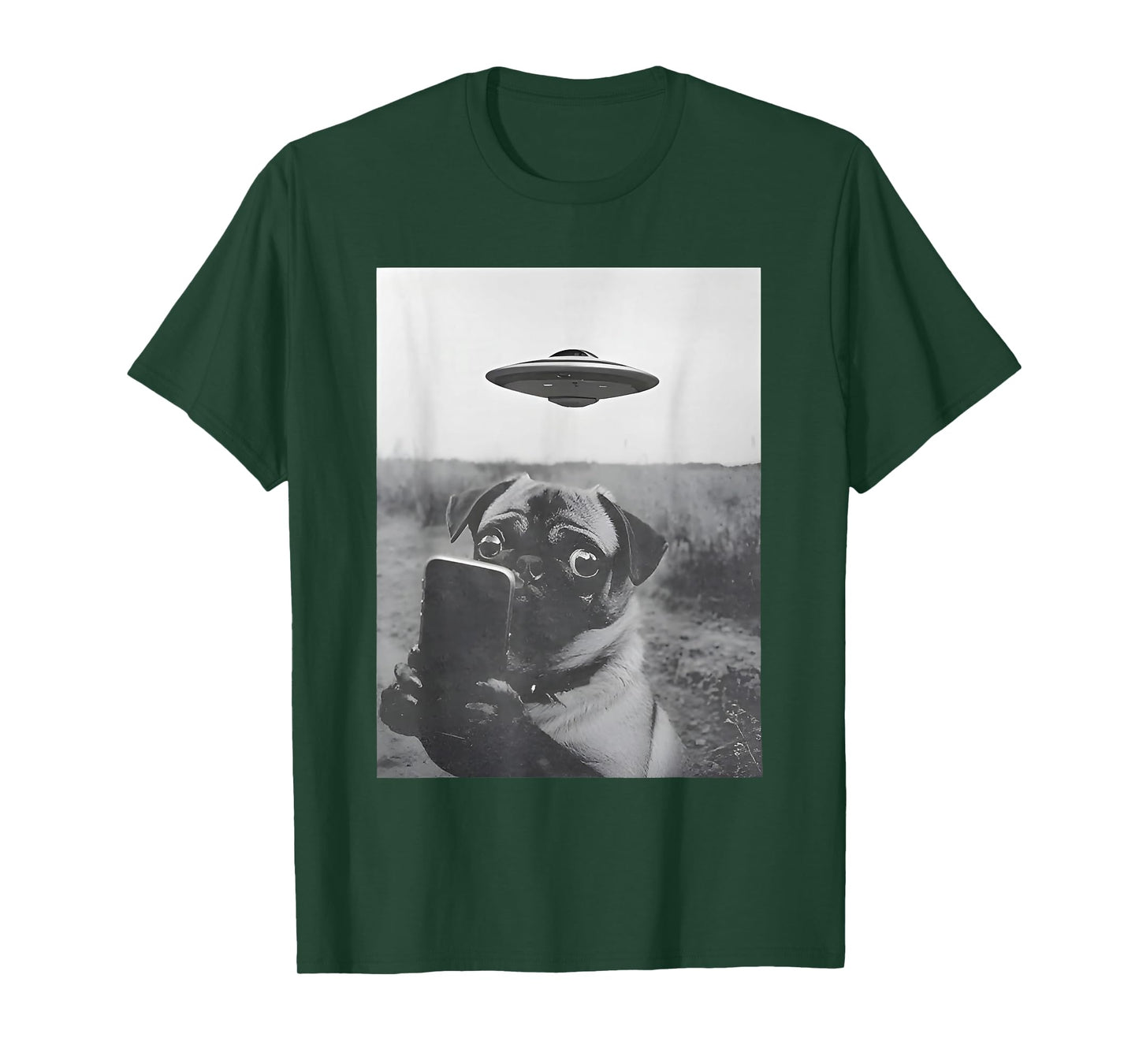 Vintage UFO Pug T-Shirt