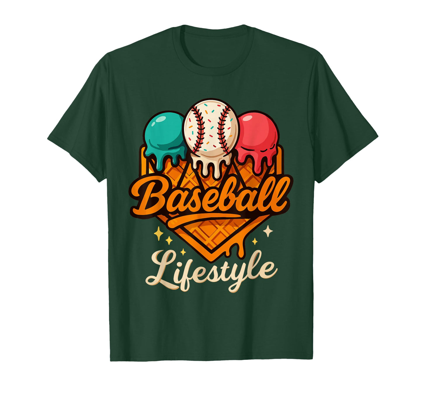 Baseball Drip Outfit Boys, Ice Cream Drip Baseball Lifestyle T-Shirt