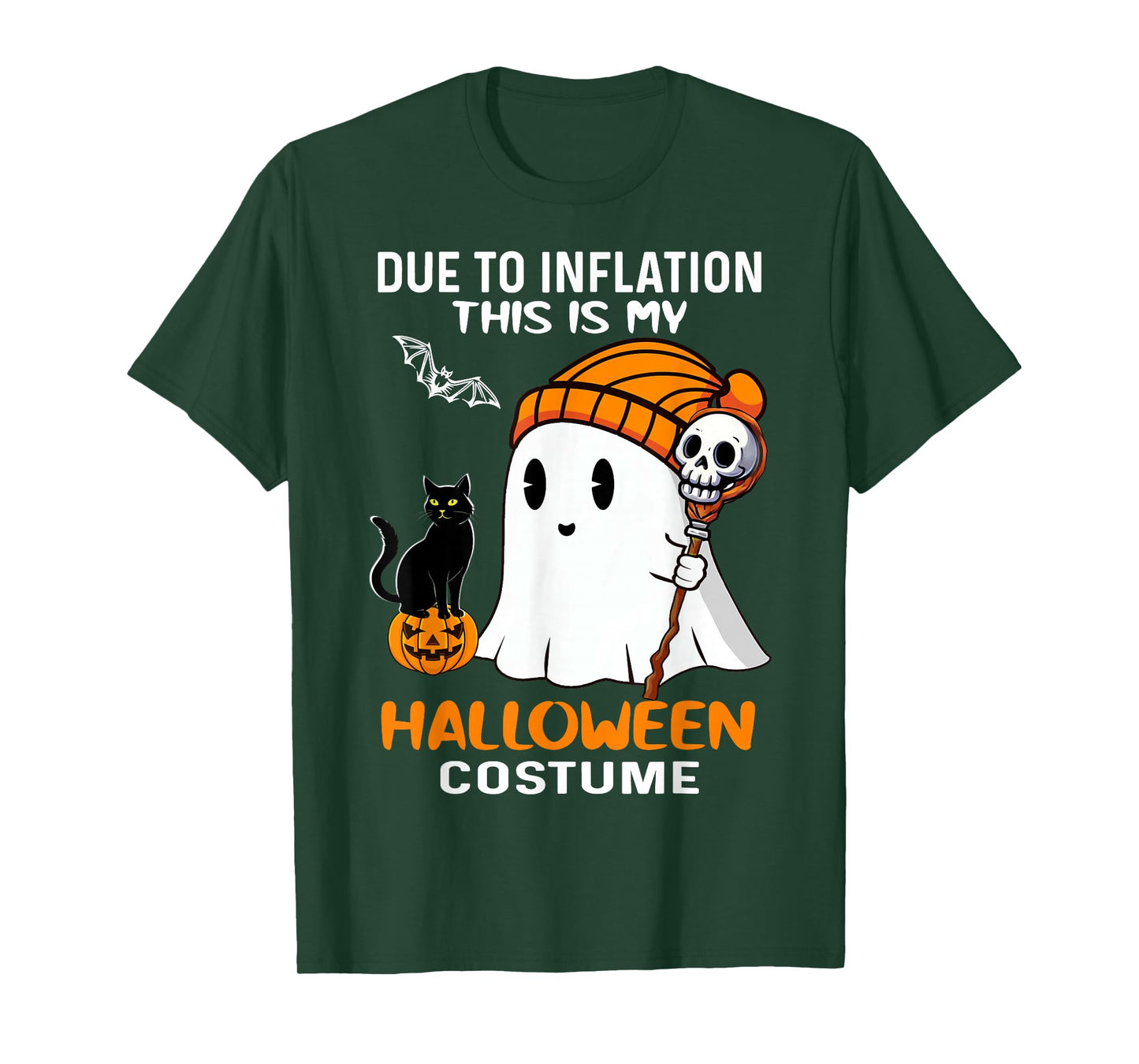 Due to Inflation My Halloween Costume Ghost cat Pumpkin Men T-Shirt