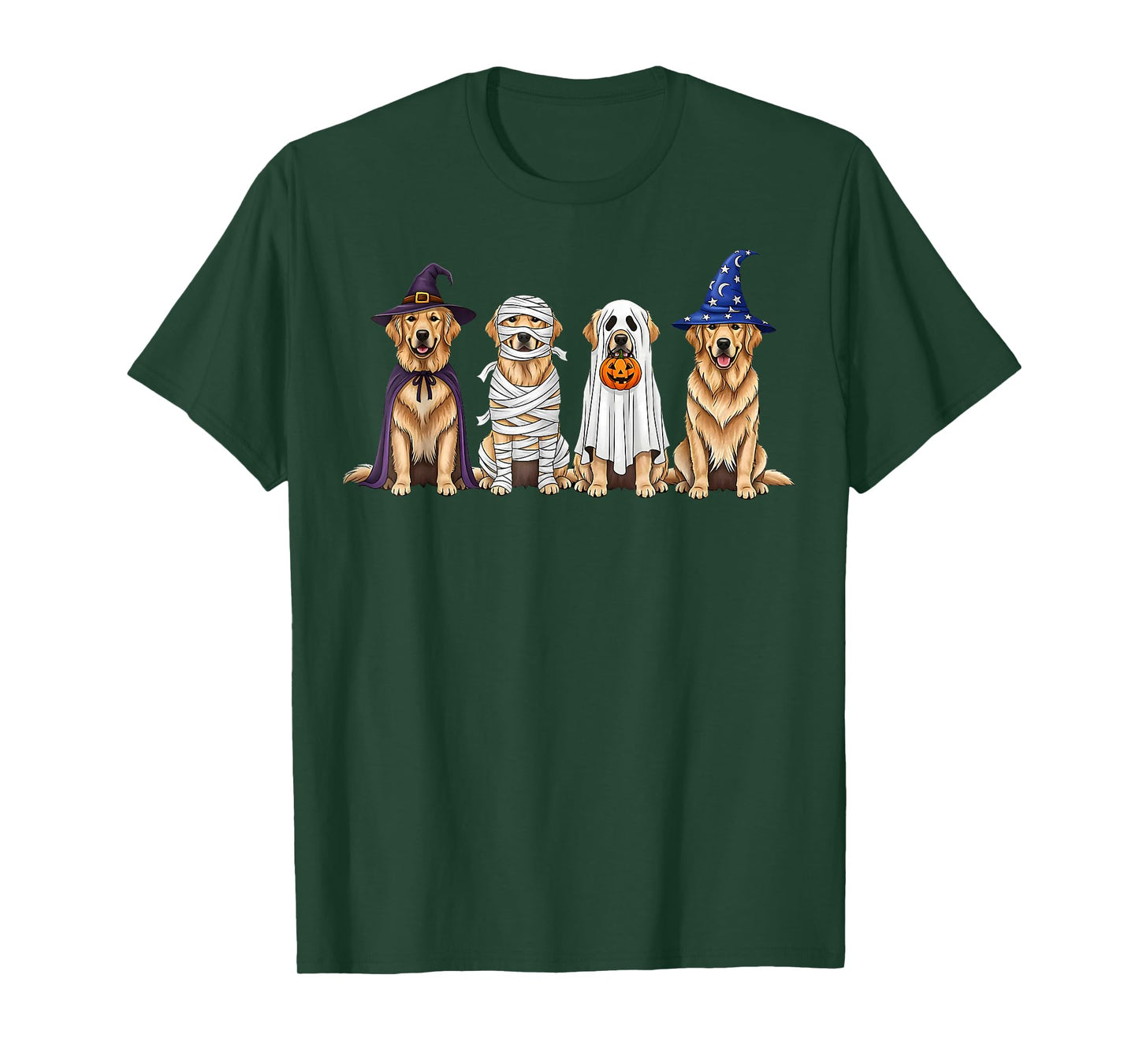 Halloween Golden Retriever Ghost Spooky Dog Lovers Dog Mama T-Shirt