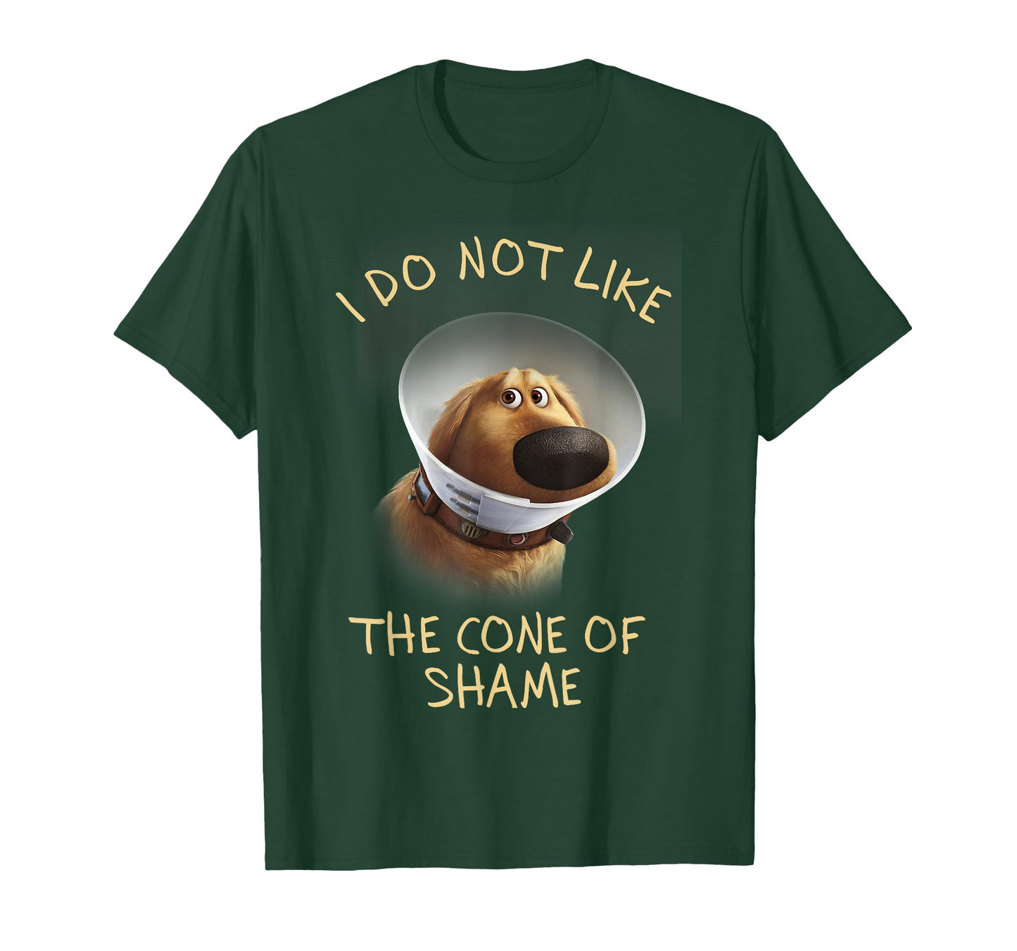 Disney Pixar Up Dug Sad Cone of Shame Graphic T-Shirt T-Shirt