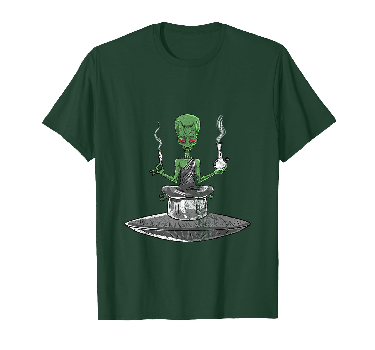 Alien Bong Smoking Weed Funny Stoner ET Cannabis 420 Gift T-Shirt