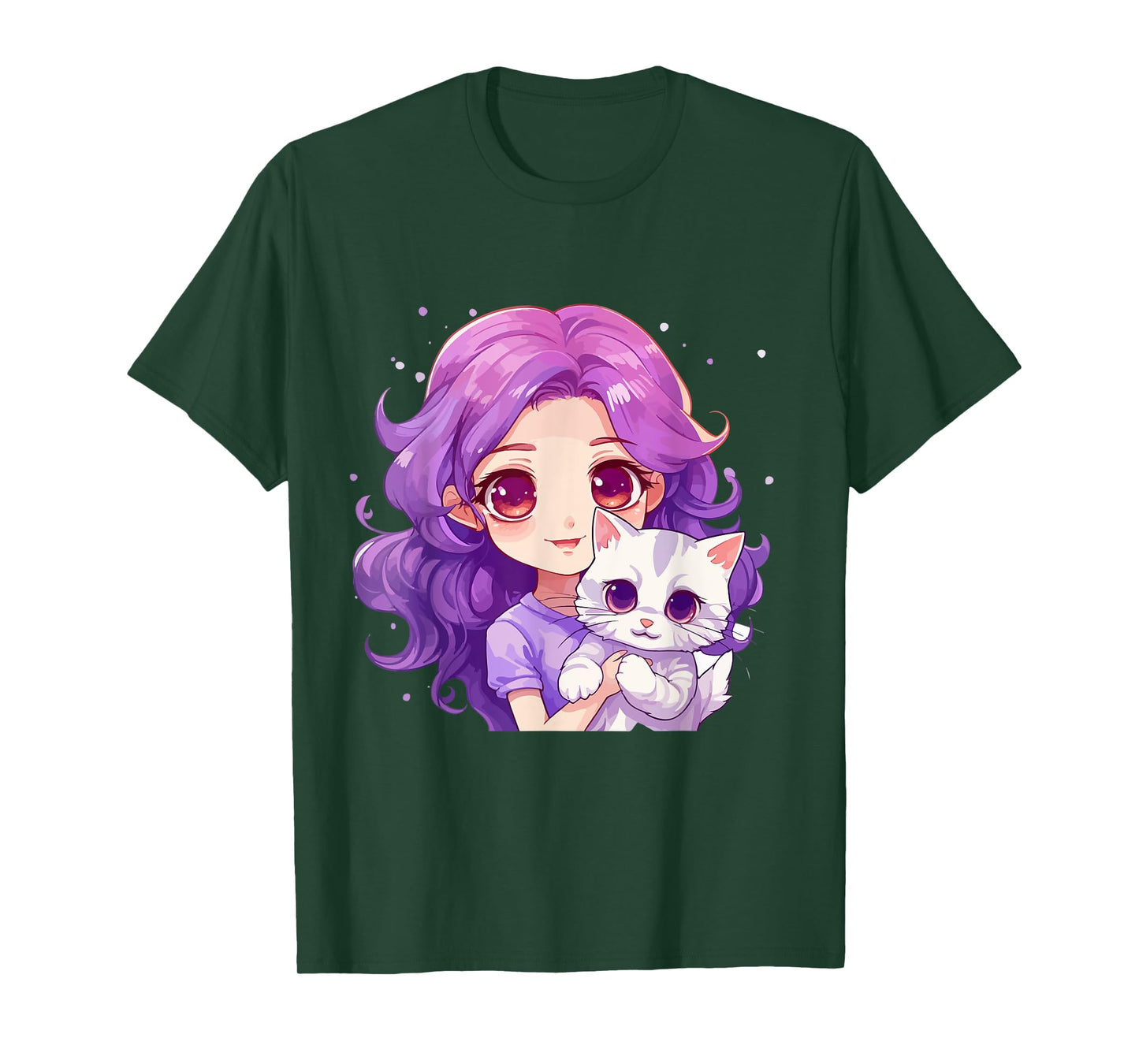Anime and Cats Lover for Teen Manga kawaii Graphic Otaku T-Shirt