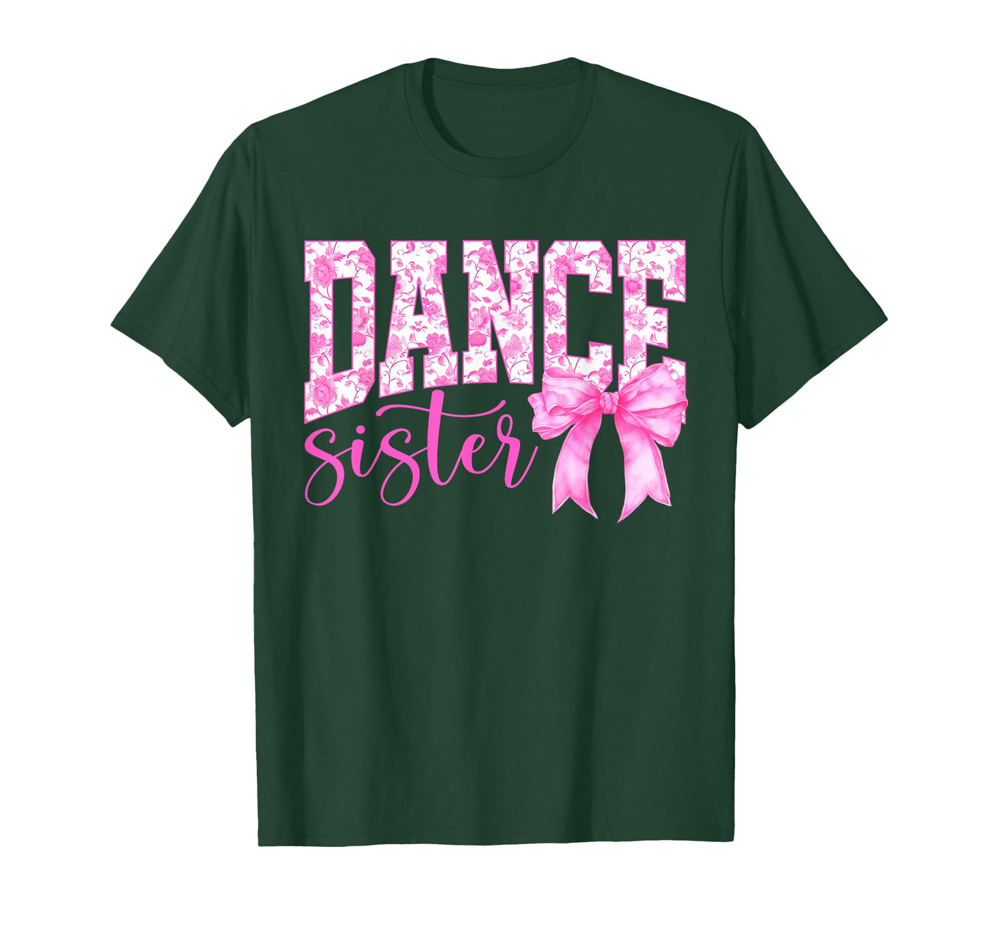 Retro Dance Sister Pink Coquette Bow Game Day Season Women T-Shirt