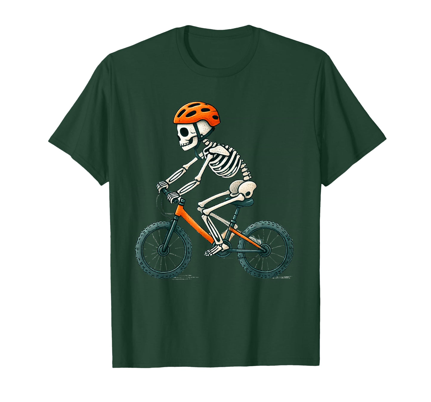 Skeleton Biking Cycling Halloween Funny Biker for Boys Kids T-Shirt