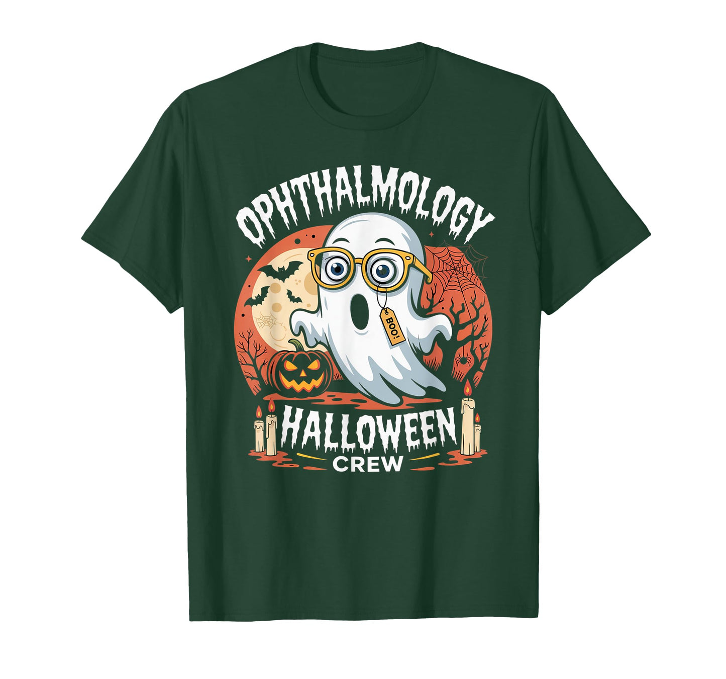 Spooky Ophthalmology Boo Crew Ophthalmology Halloween T-Shirt