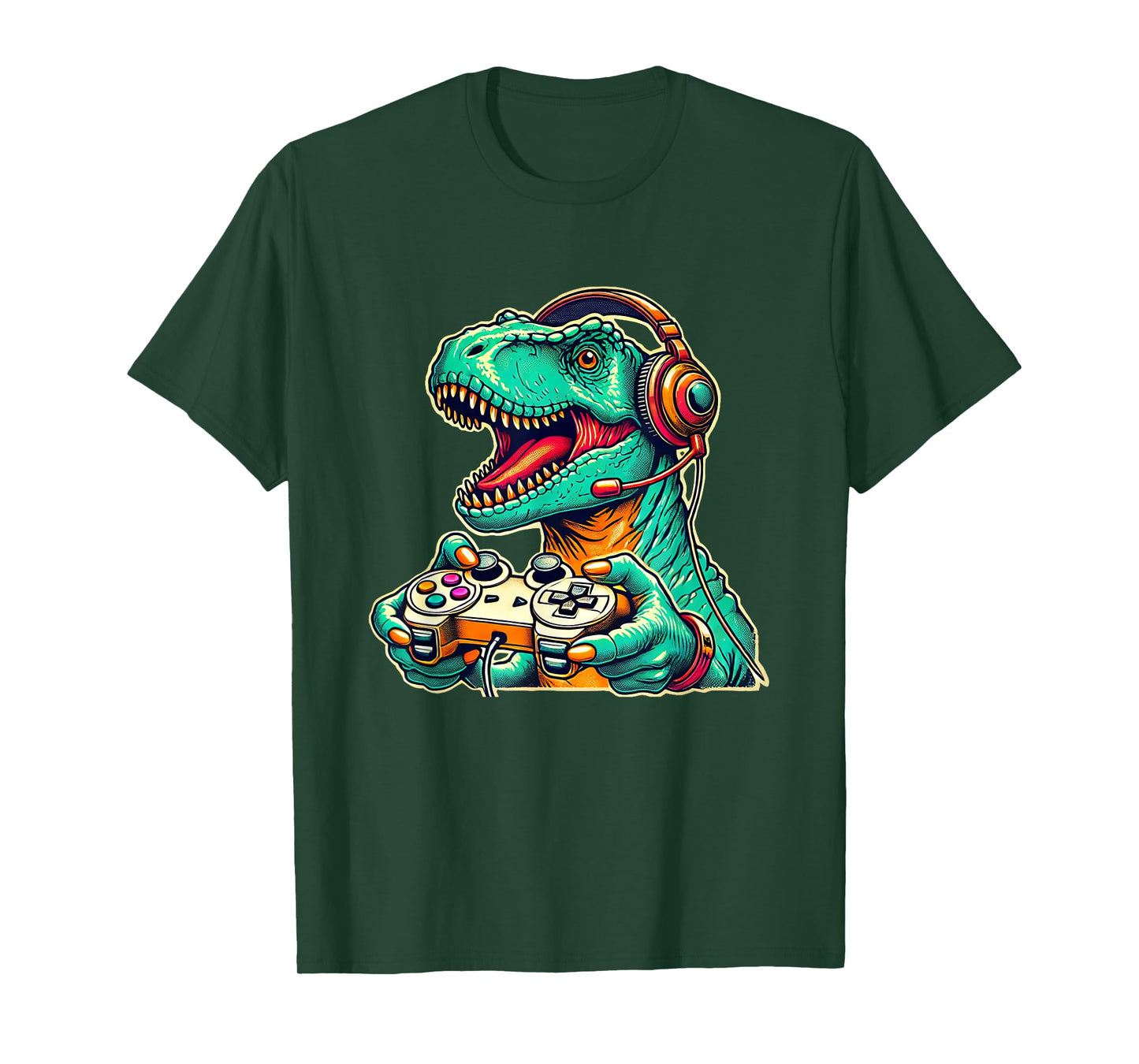 Cool Gamer Dino T-Rex Gamer Dinosaur Gaming T-Shirt