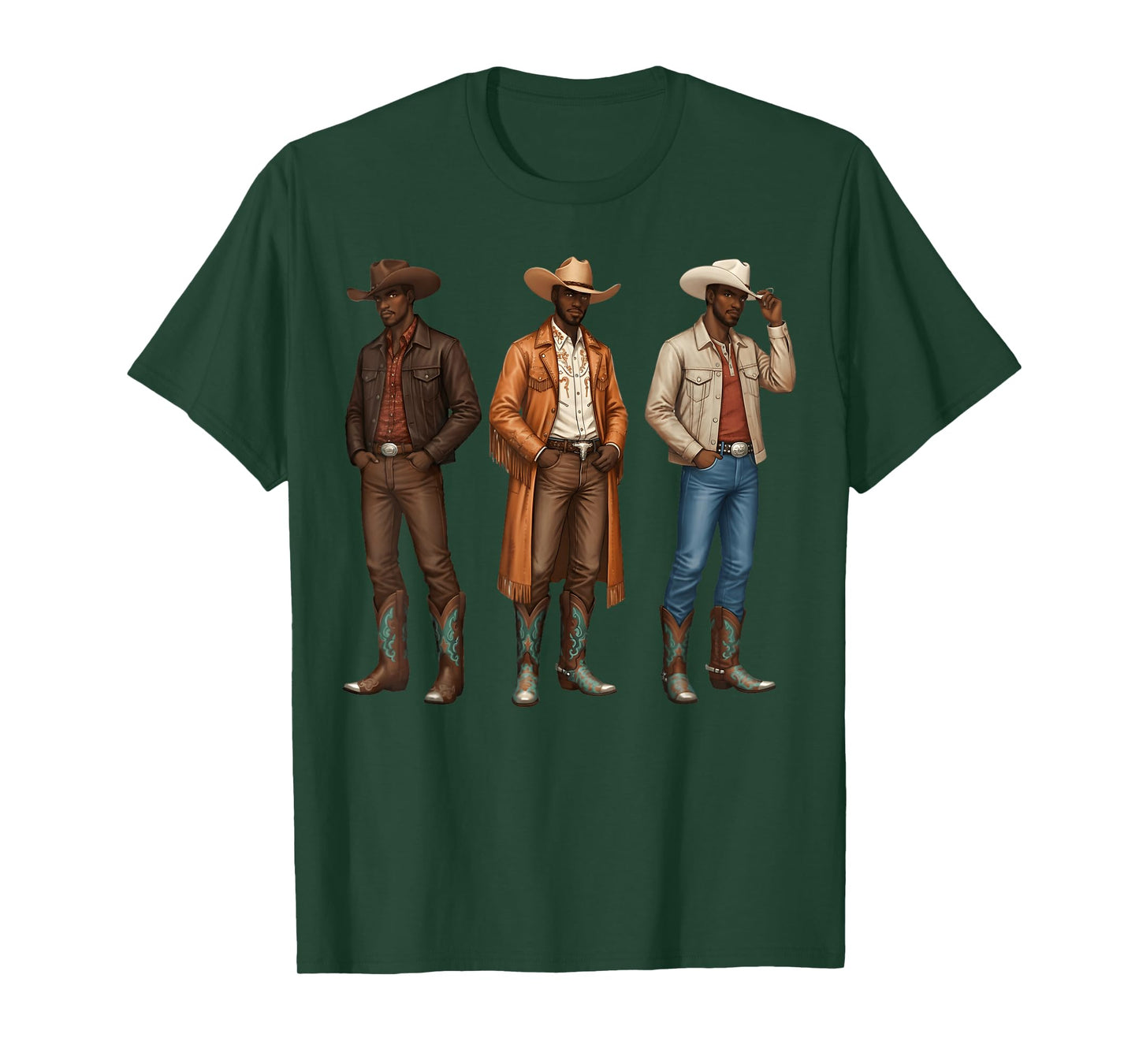 Black Cowboy Western Rodeo Melanin Heritage Texas Pride T-Shirt