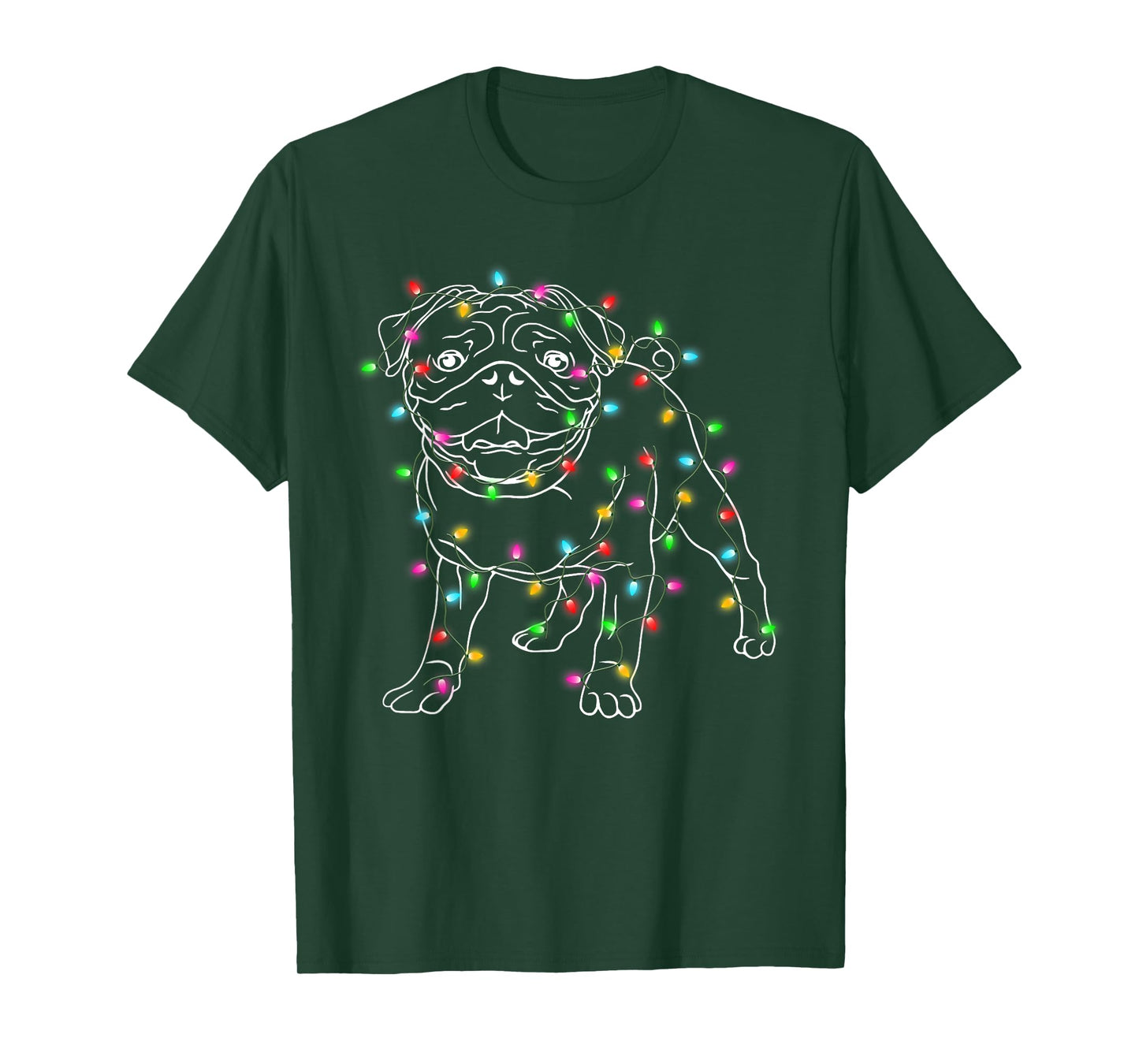 Pug Dogs Tree Christmas Sweater Xmas Pet Animal Dog Gifts T-Shirt