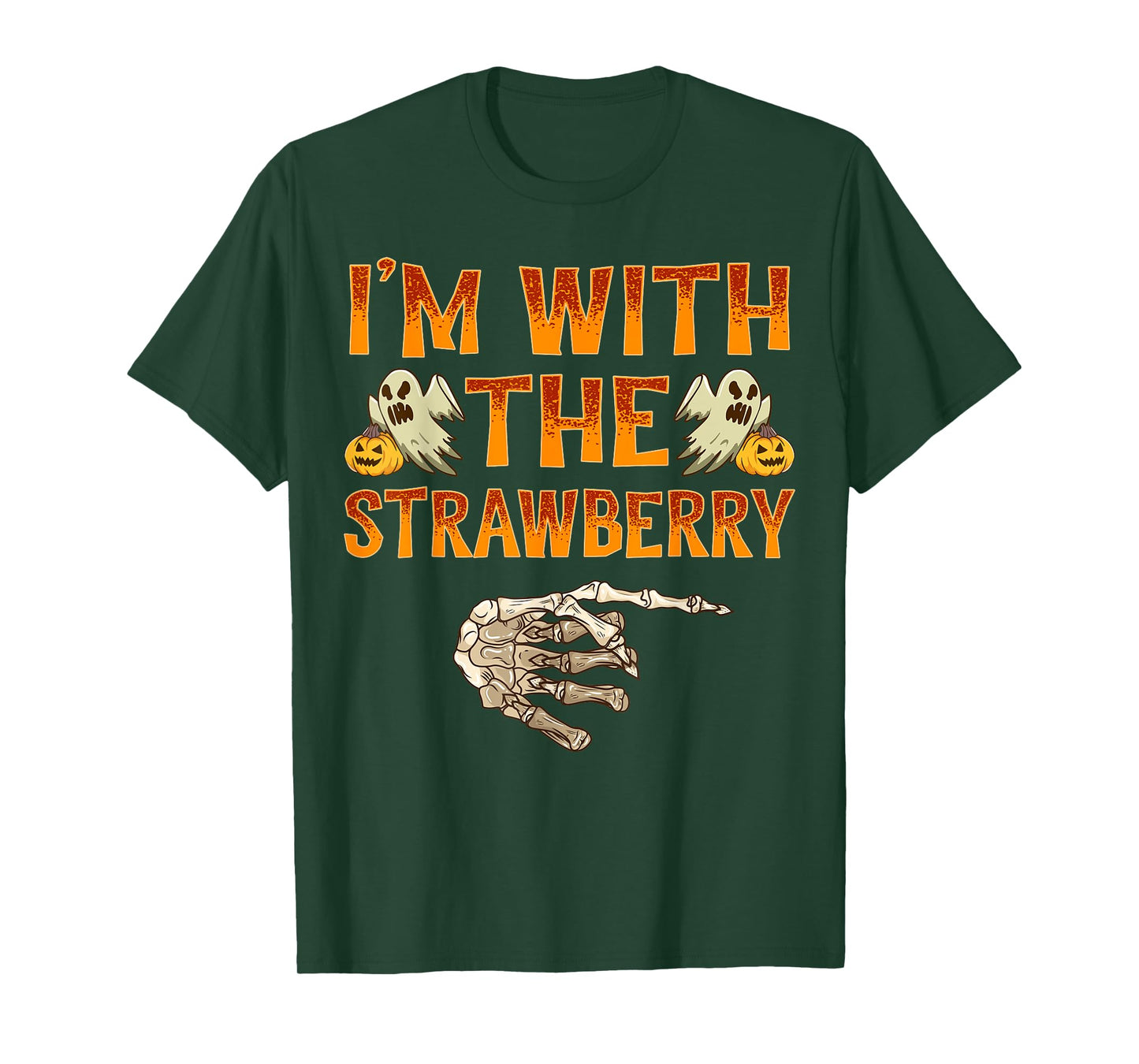 I'm With The Strawberry Shirt Costume Funny Halloween Couple T-Shirt