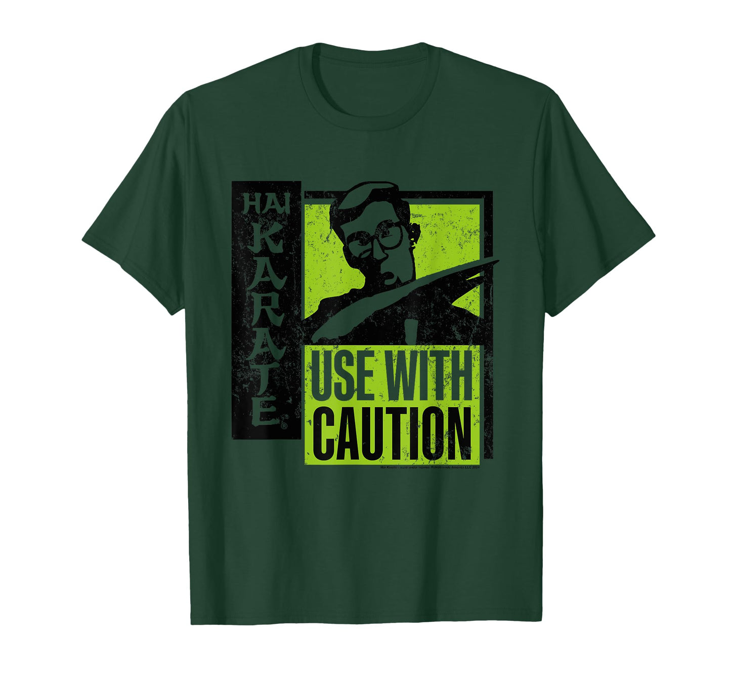 Hai Karate Use With Caution Black And Green Retro Aftershave T-Shirt