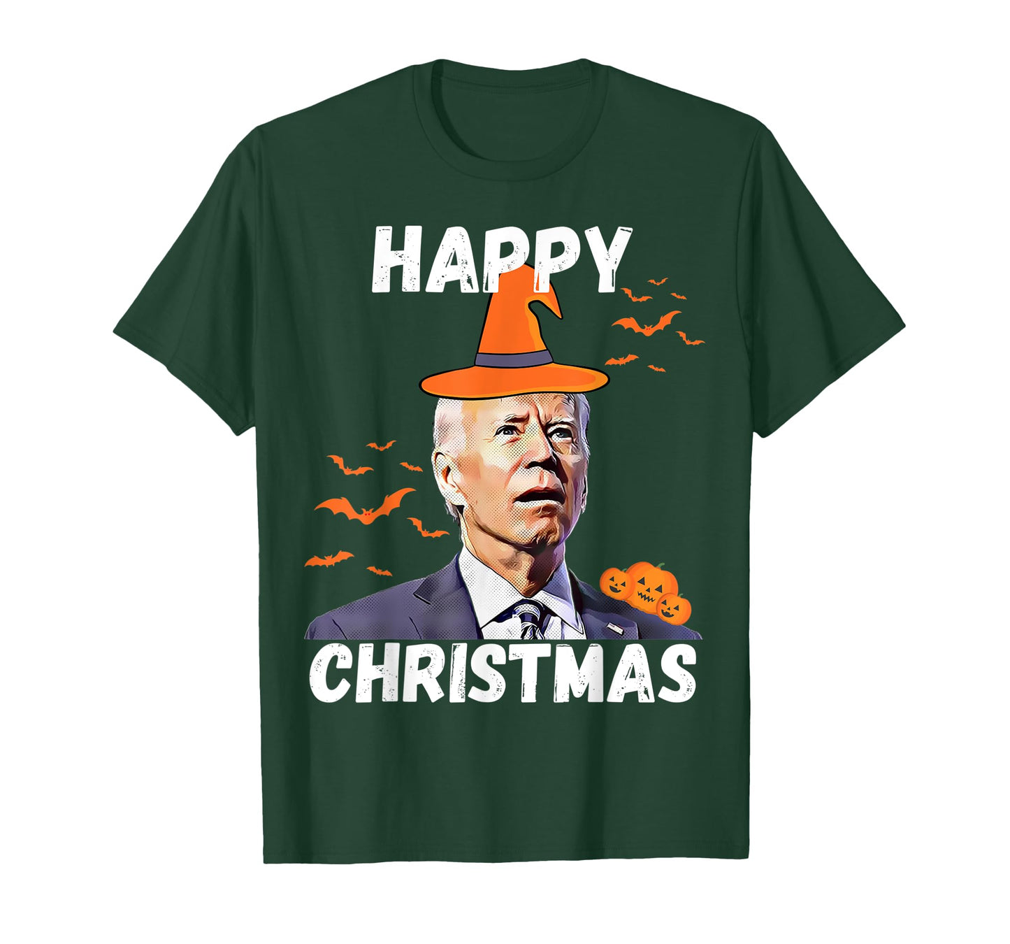 Happy Christmas Funny Joe Biden Confused Halloween Costume T-Shirt