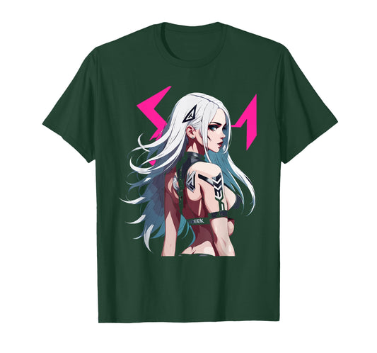 Sexy Waifu Otaku Anime Cyberpunk Girl Japanese T-Shirt
