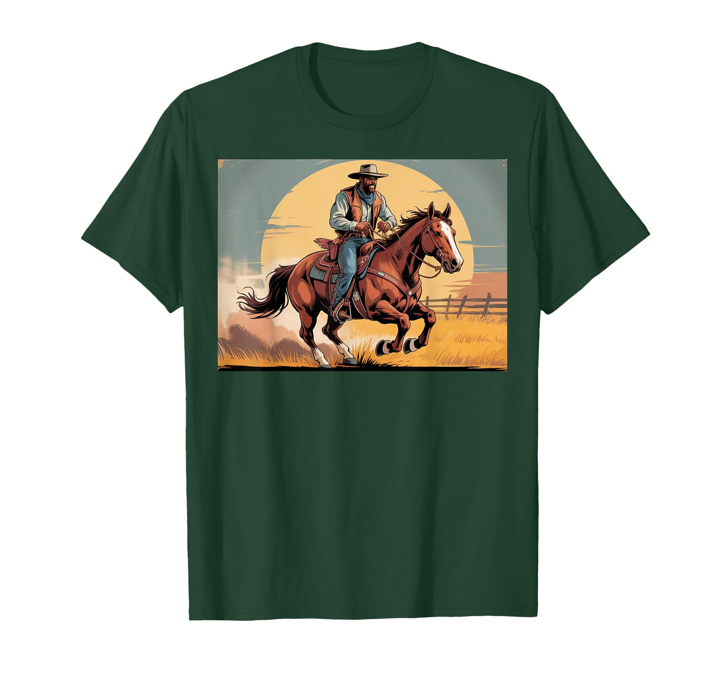 African American Black Cowboy Western Rodeo Melanin Cowboys T-Shirt