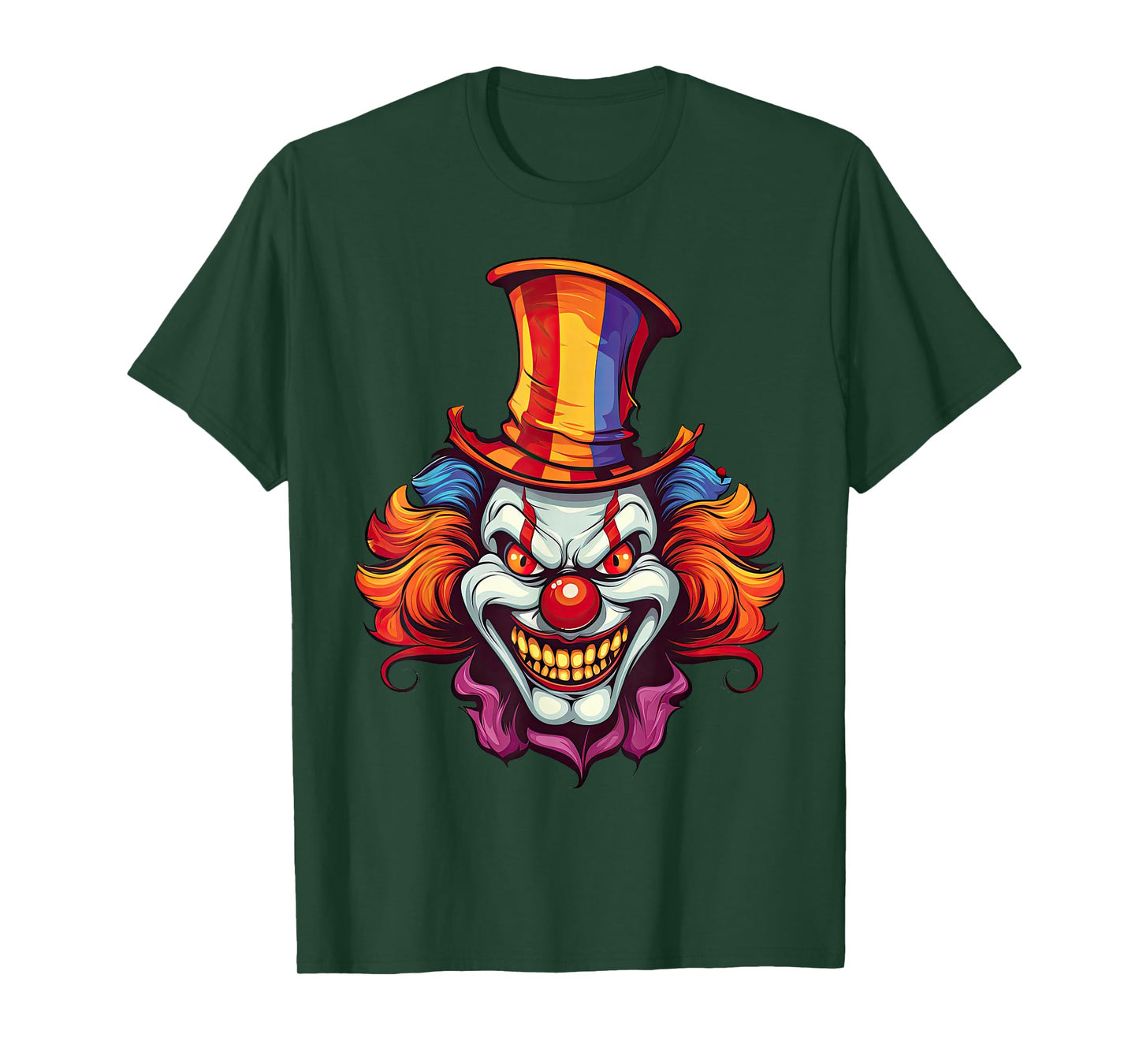 Scary Evil Clown Creepy Spooky Horror Haloween Costume T-Shirt