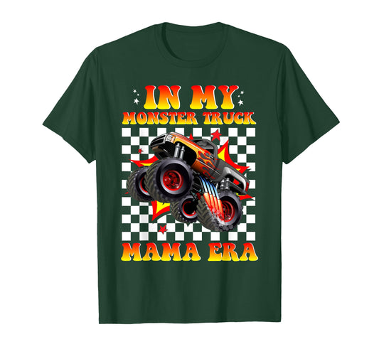 Groovy In My Monster Truck Mama Era Monster Truck Mom T-Shirt