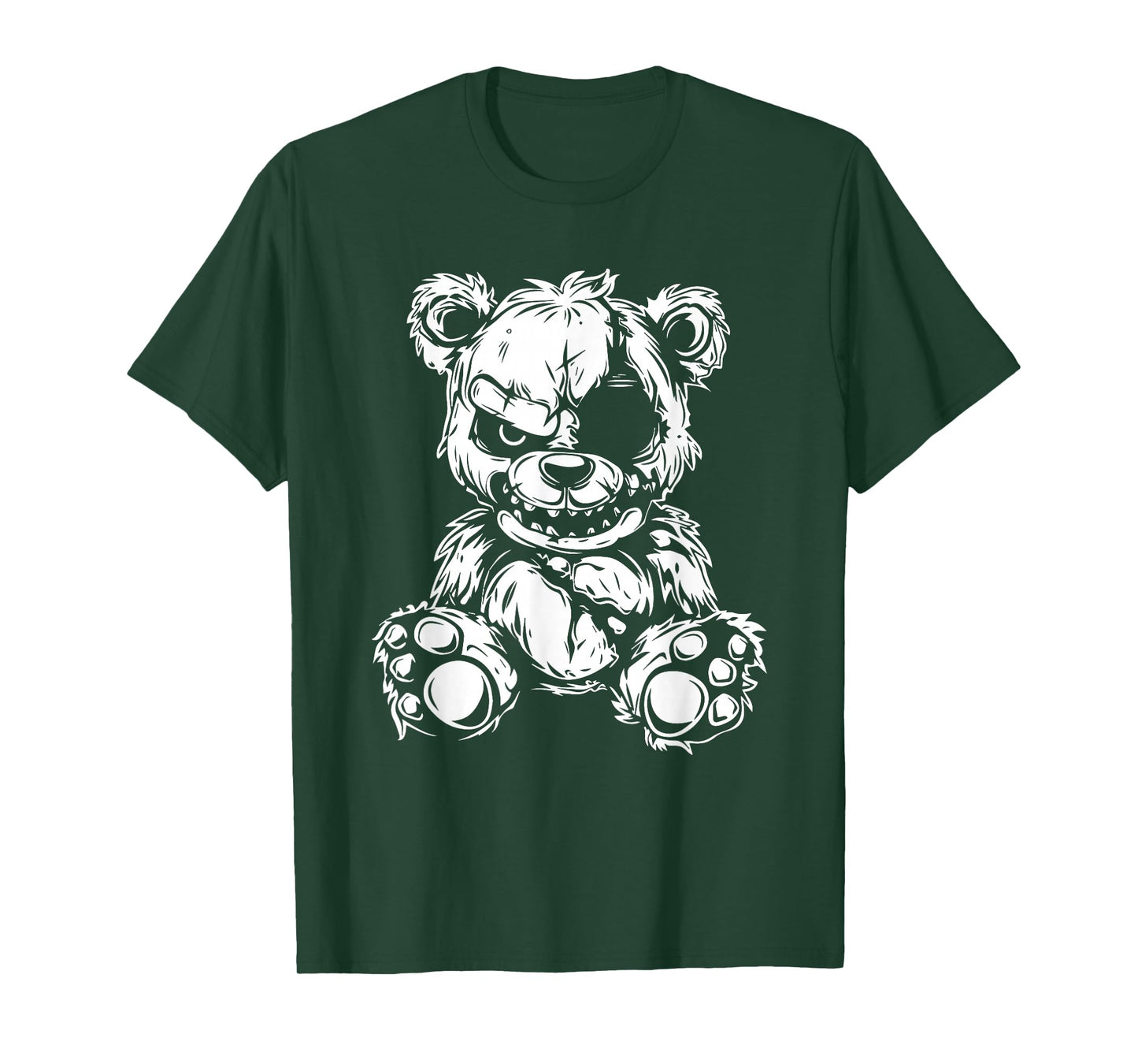Horror Teddy Bear T-Shirt, Small, Black