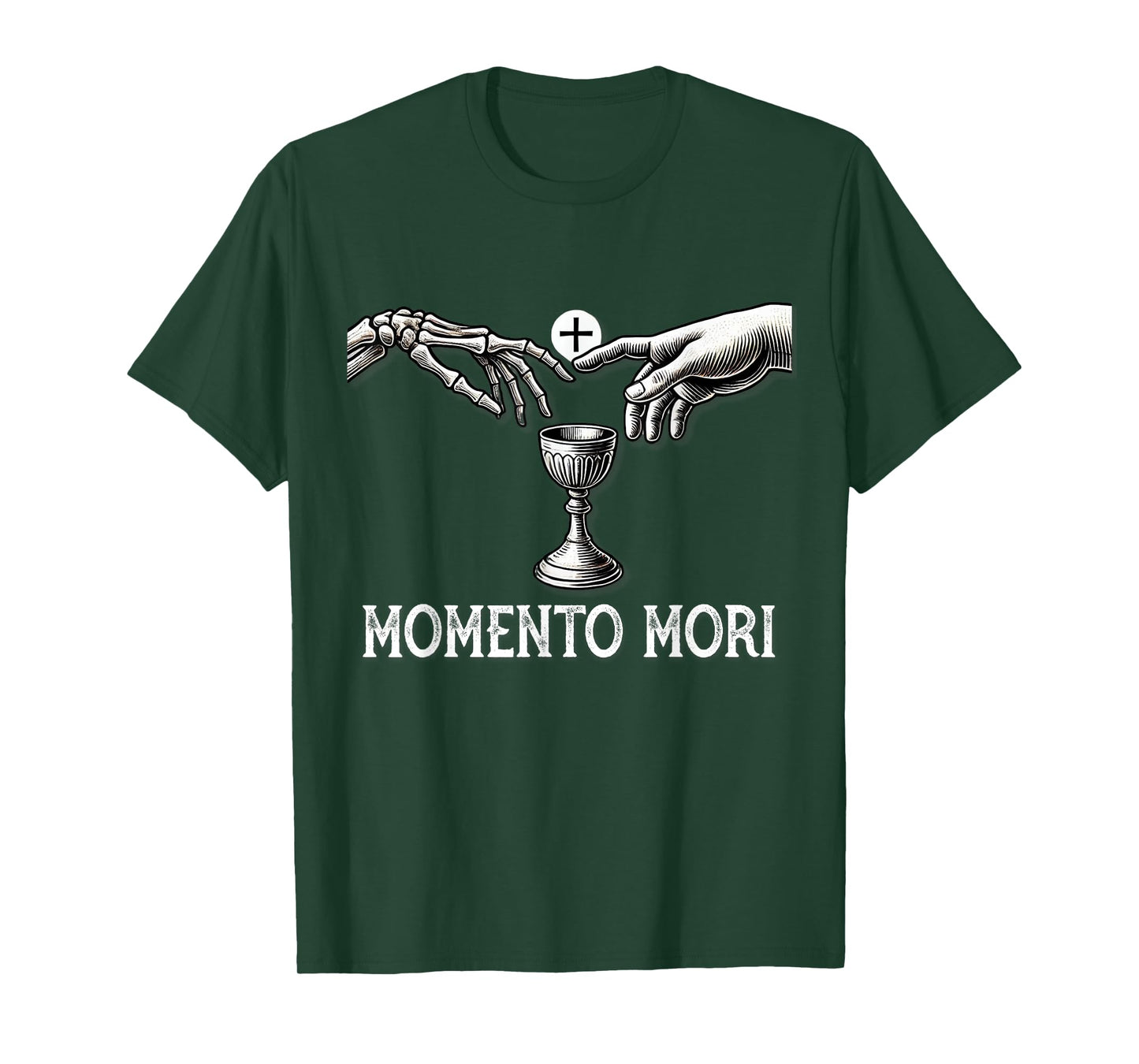 Memento Mori Catholic Eucharist Traditional Latin Mass Skull T-Shirt