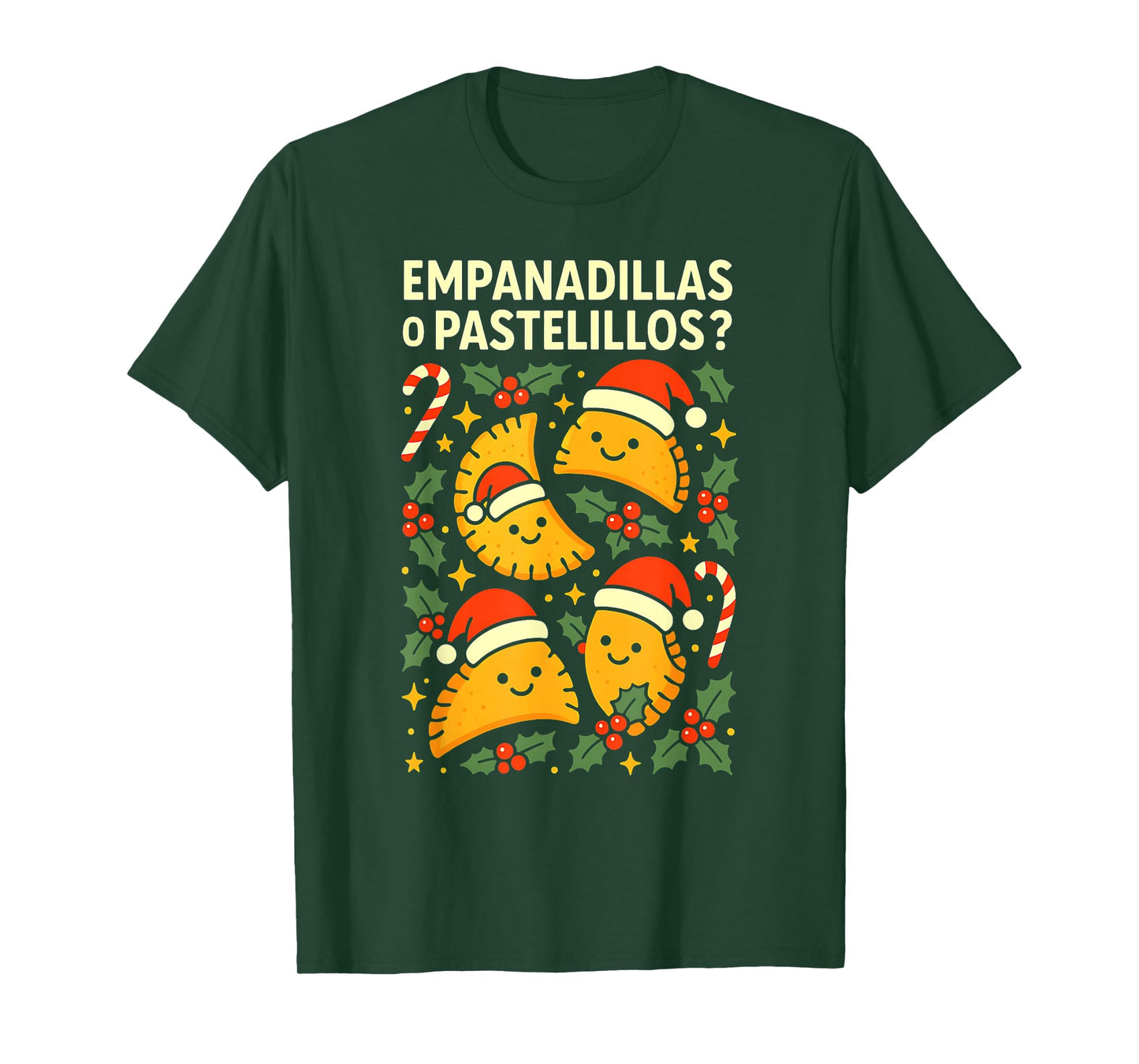 Empanadillas o Pastelillos Puerto Rico Christmas Design T-Shirt