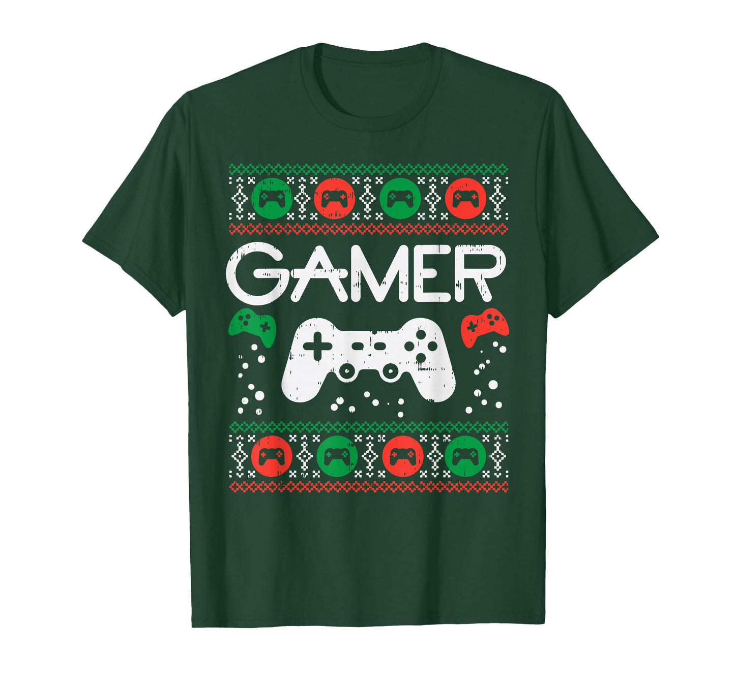 Gamer Ugly Christmas Sweater Retro Video Game Xmas Boys Gift T-Shirt