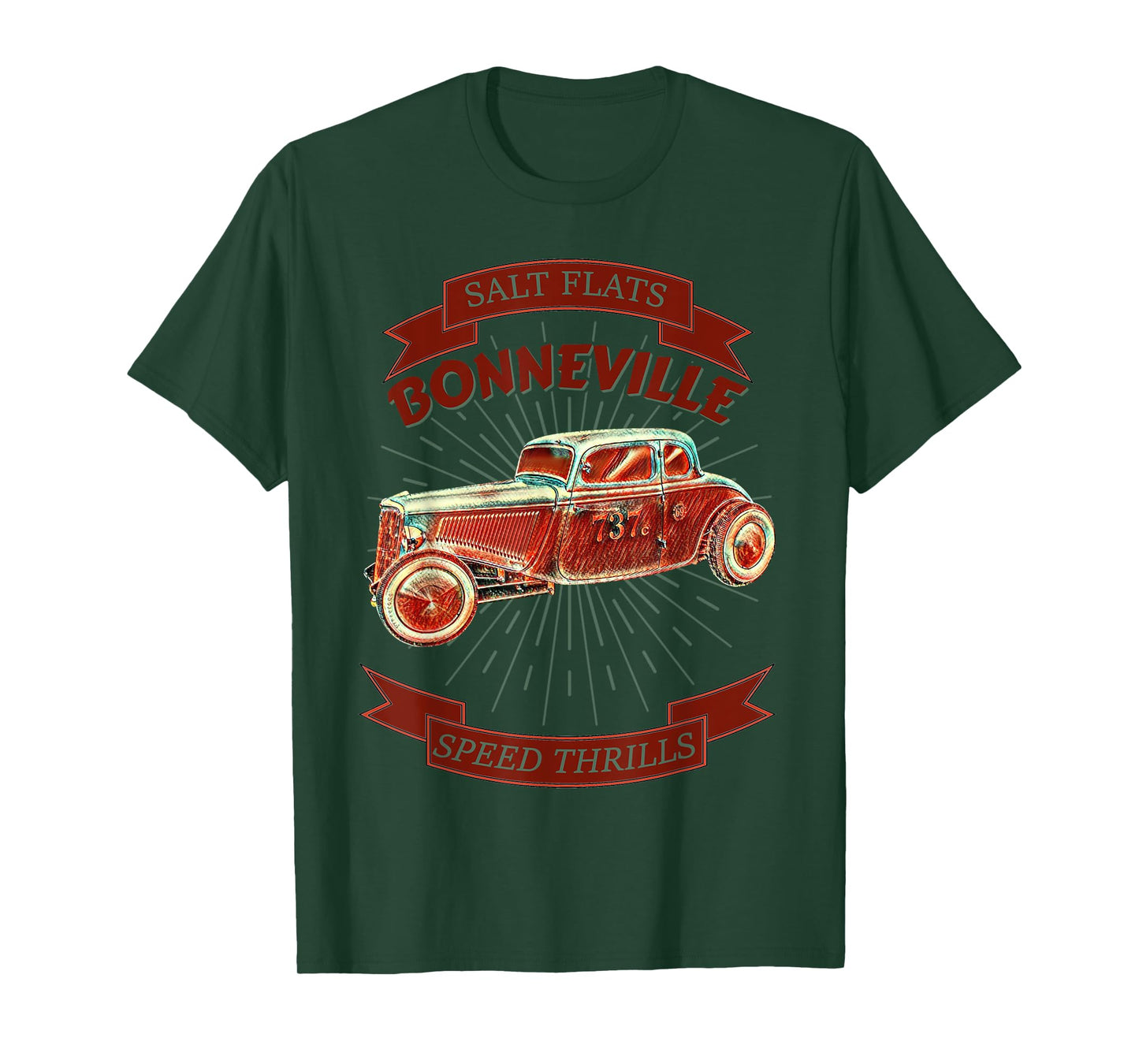 Bonneville Salt Flats Vintage Retro Hot Rod Race Car T-Shirt