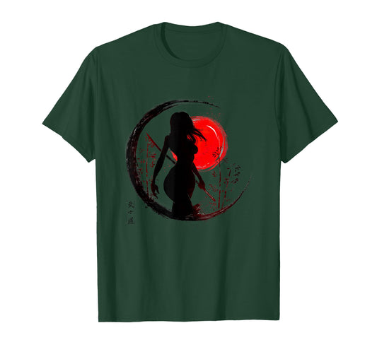 Japanese Female Samurai Warrior T-Shirt