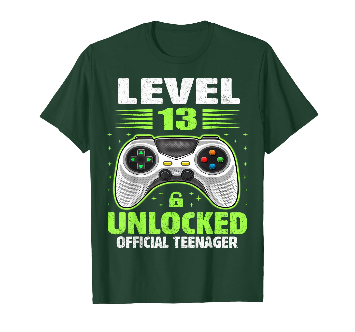 Official Teenager 13th Birthday Level 13 Unlocked T-Shirt