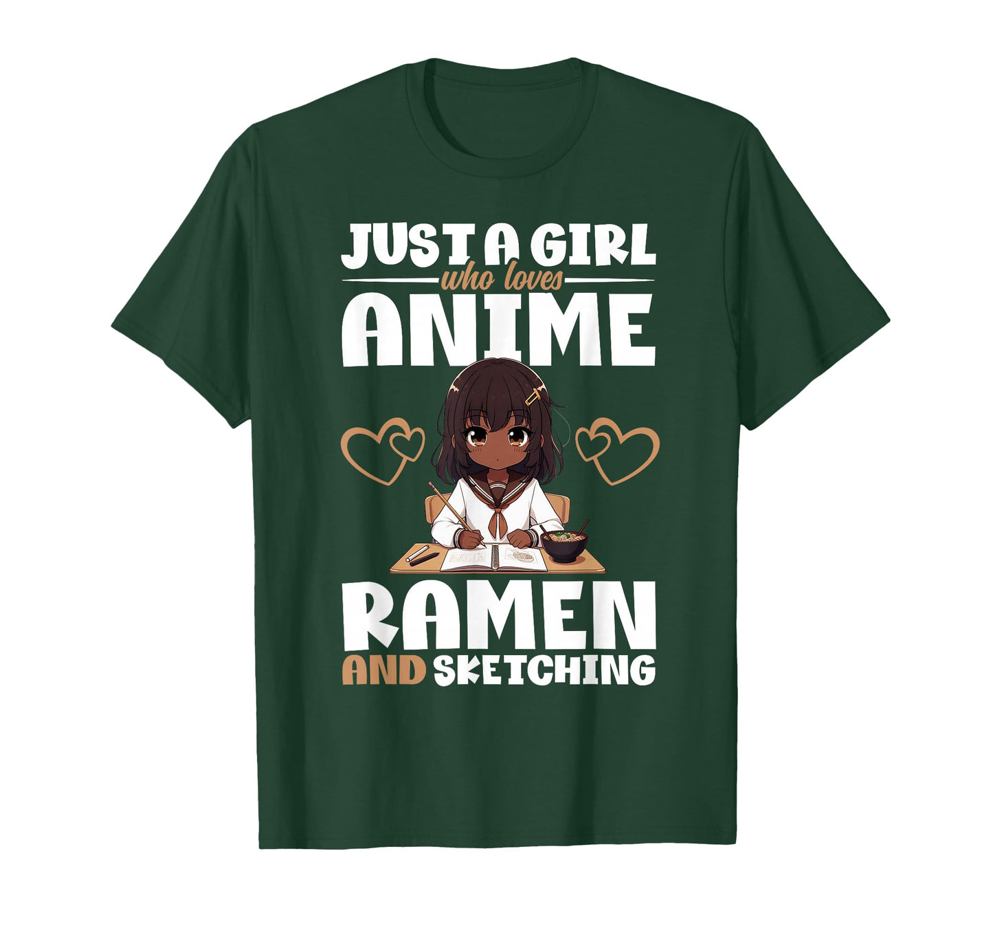 Just A Girl Who Loves Anime Ramen and Sketching Otaku T-Shirt