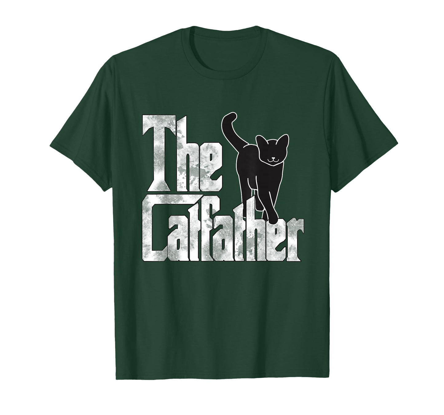 The Catfather Black Cat Father Mafia Whiskers Male Daddy T-Shirt