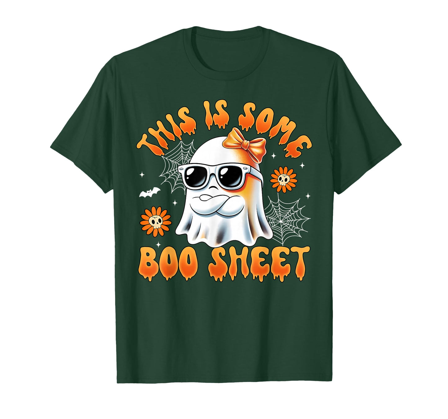 This is Some Boo Sheet Ghost Bow Halloween Women Kids Girls T-Shirt