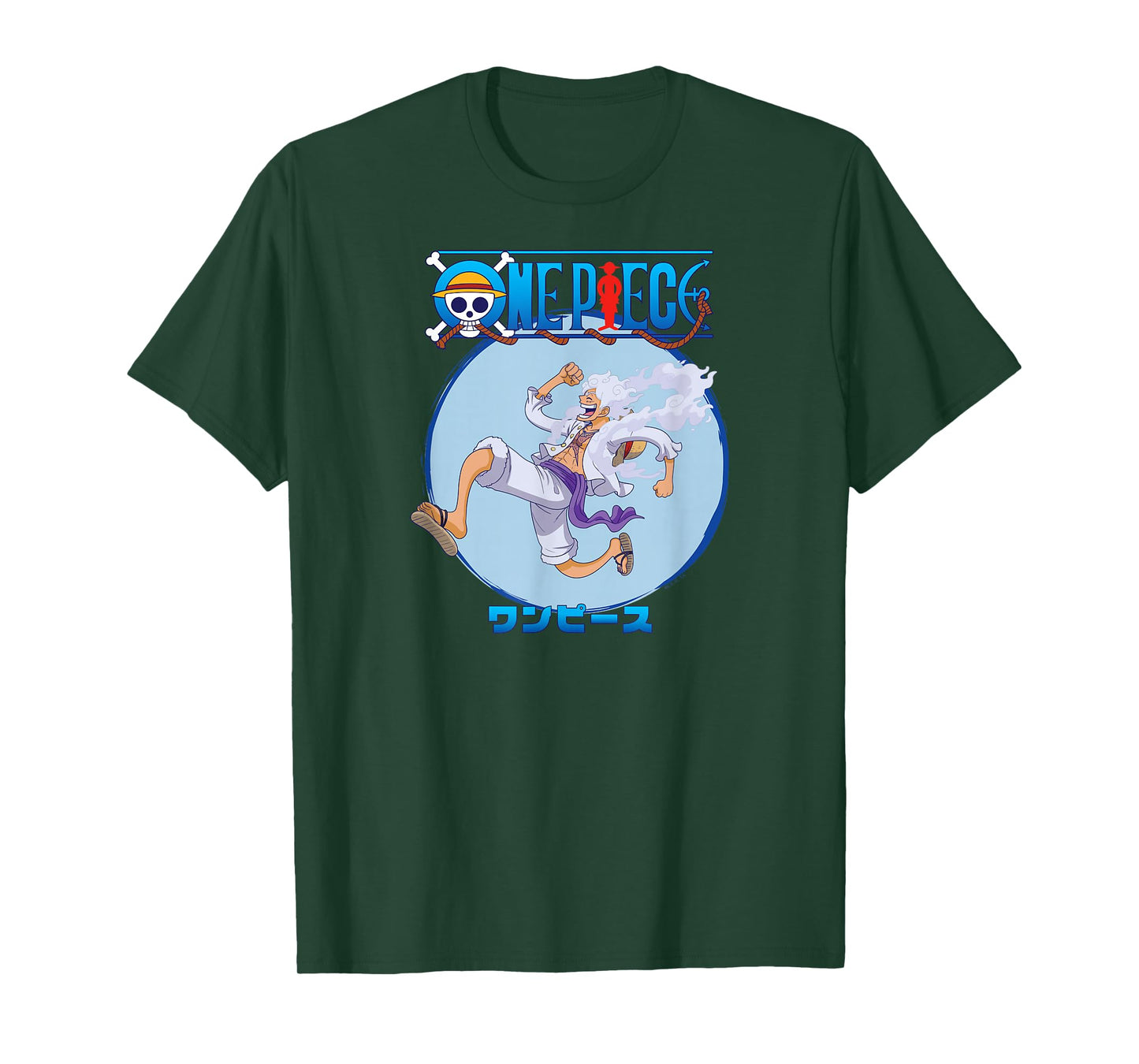 One Piece Anime Luffy Gear 5 Action Pose T-Shirt