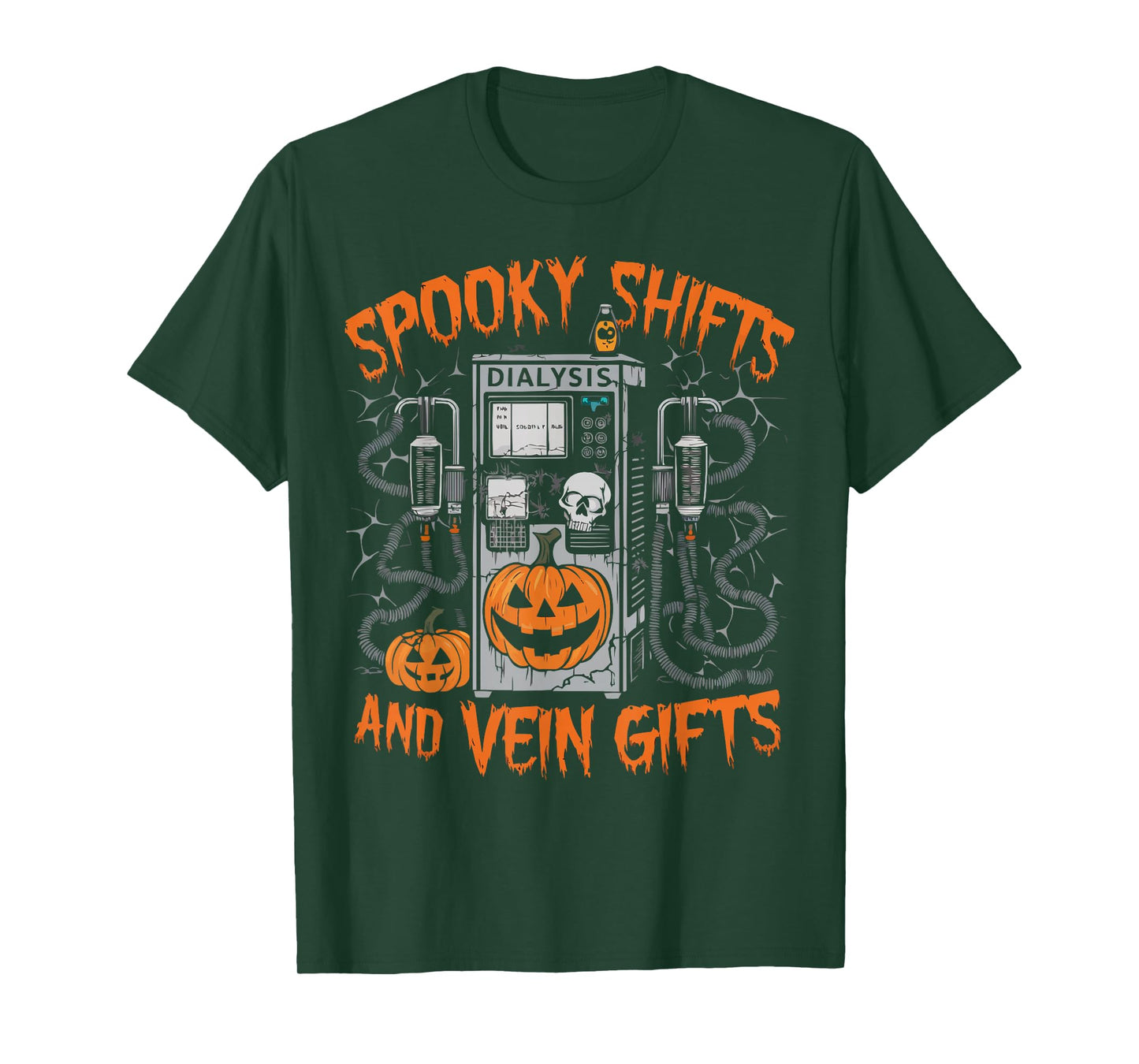 Dialysis Nurse Halloween Spooky Nursing Trick Or Treat T-Shirt
