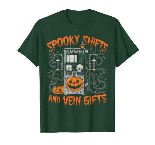 Dialysis Nurse Halloween Spooky Nursing Trick Or Treat T-Shirt