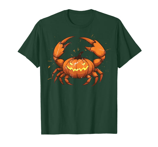 Spooky Crab Pumpkin Cute Easy Lazy Animal Halloween Costume T-Shirt
