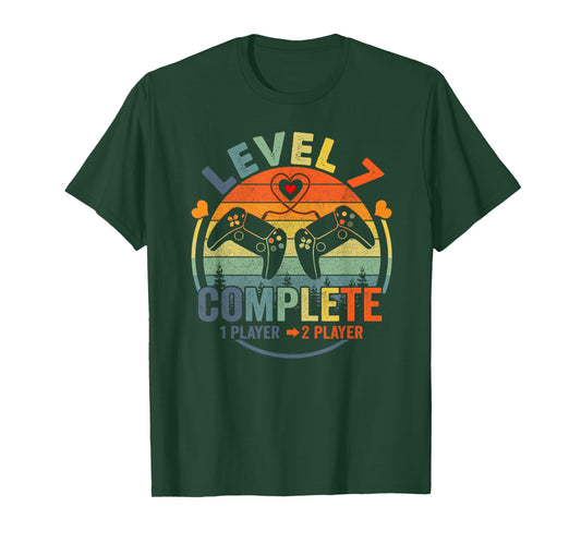 Gamer 7th Wedding Anniversary Level 7 Complete Anniversary T-Shirt