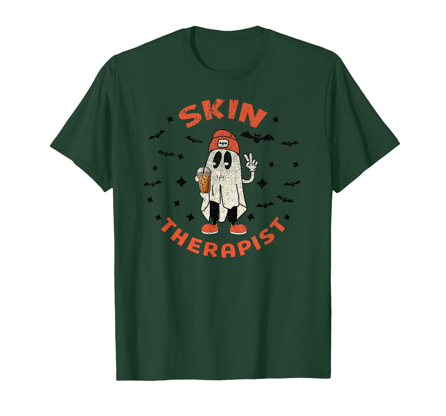 Halloween Esthetician Cosmetology Dermatology Ghost Fall T-Shirt