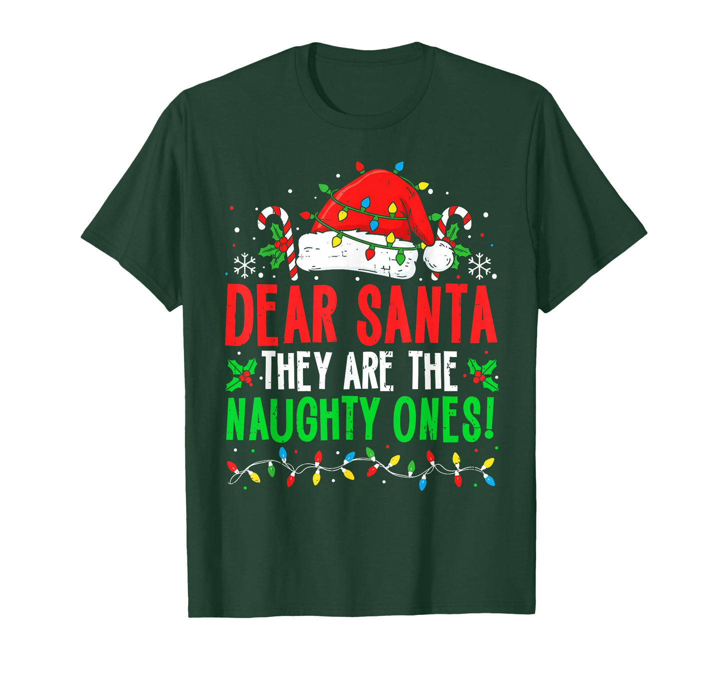 Dear Santa They're The Naughty Ones Funny Christmas Kid Boys T-Shirt