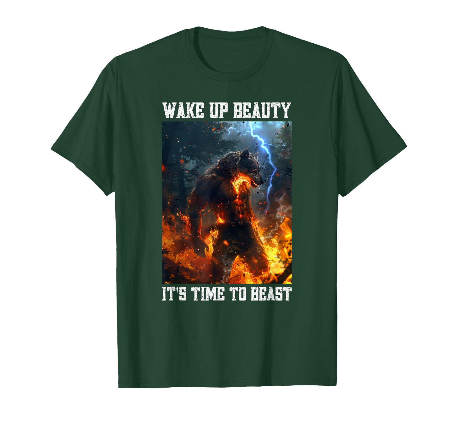 Cringe Wolf Wake Up Beauty Cringy Alpha Wolf Cringey T-Shirt