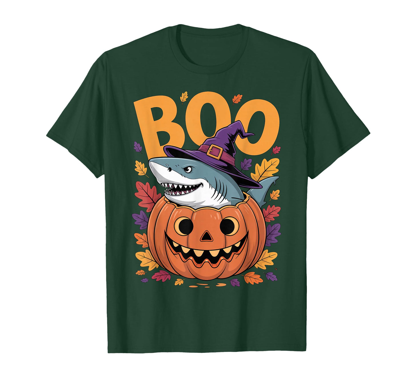 Shark Costume on Pumpkin Halloween Great White Shark T-Shirt