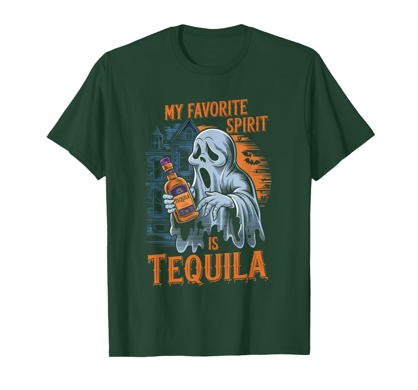 My Favorite Spirit Is Tequila Ghost Halloween Tequila T-Shirt