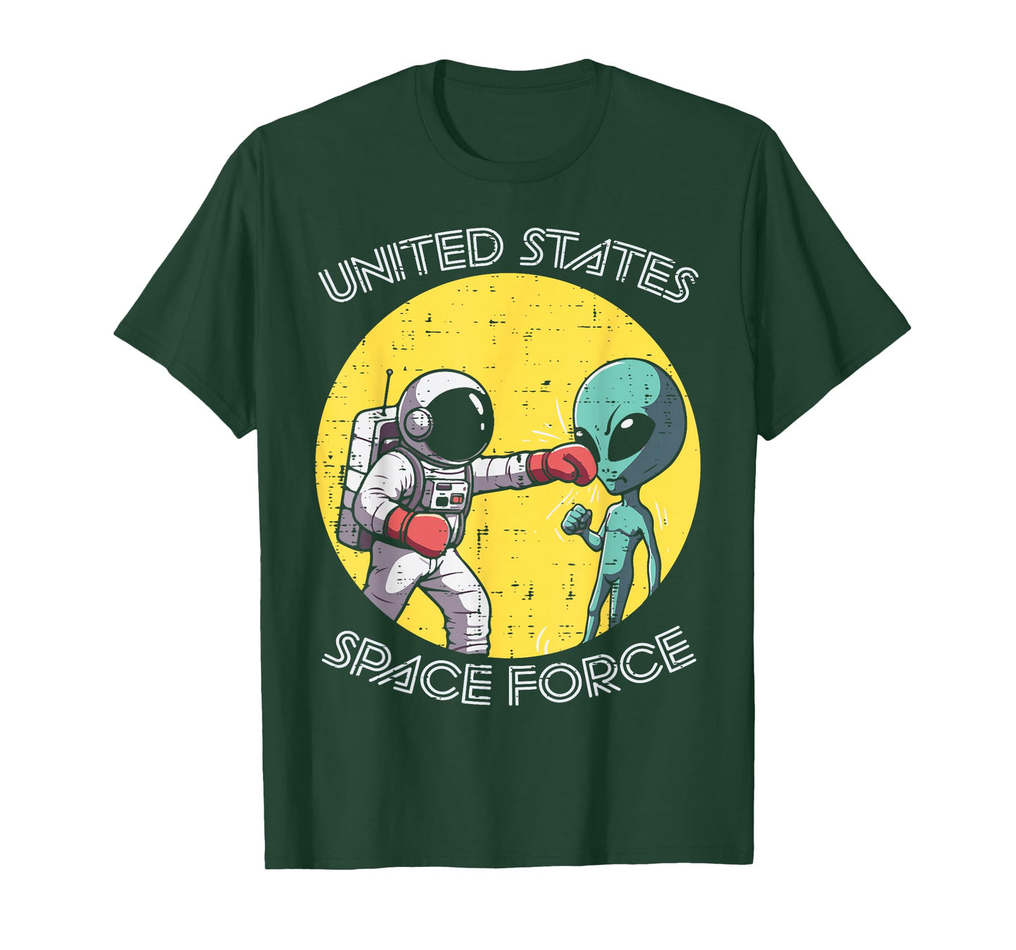 Astronaut Punch Alien United States Space Force Men Boys Kid T-Shirt