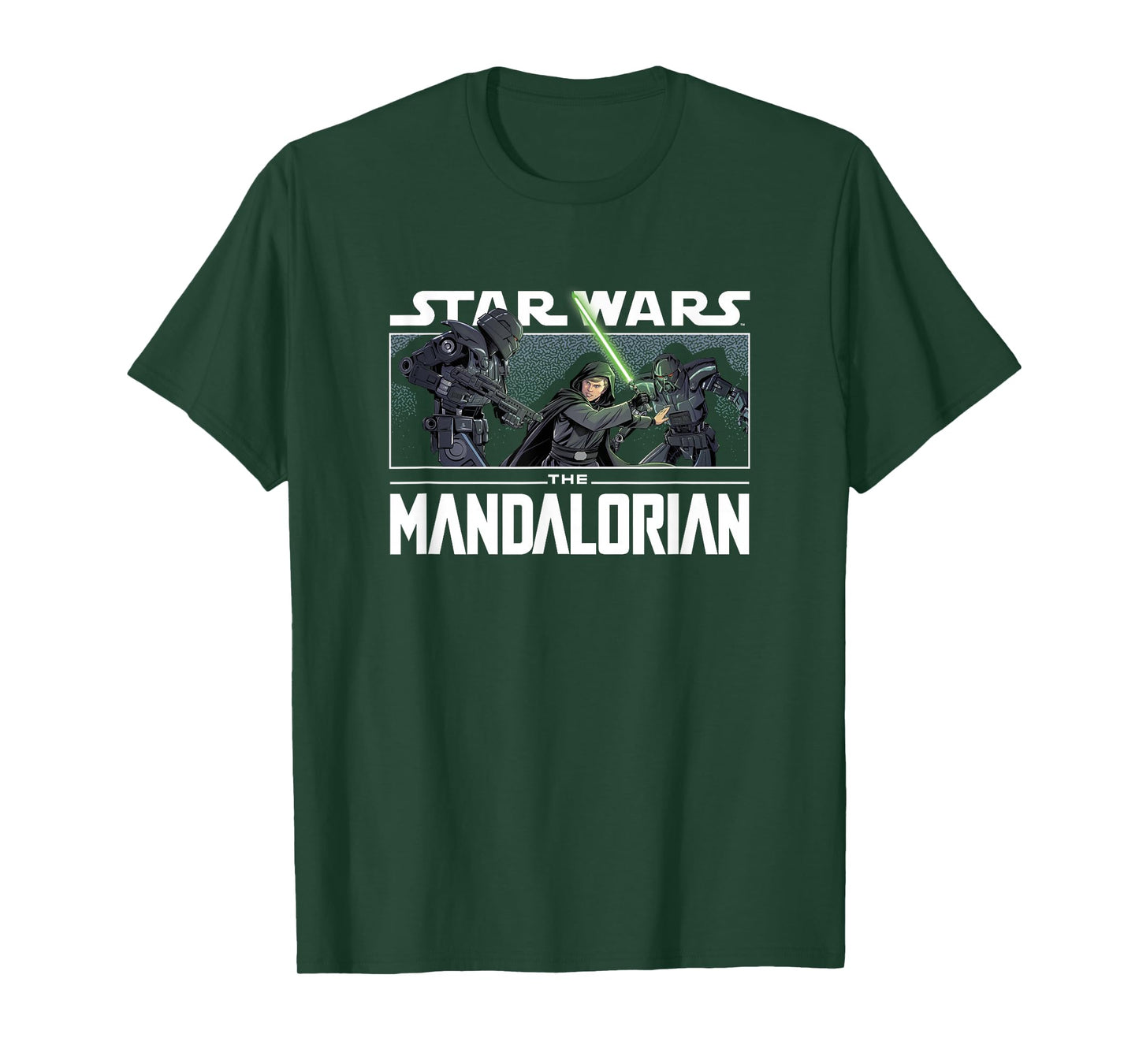 Star Wars: The Mandalorian Luke Skywalker Vs. Dark Troopers T-Shirt