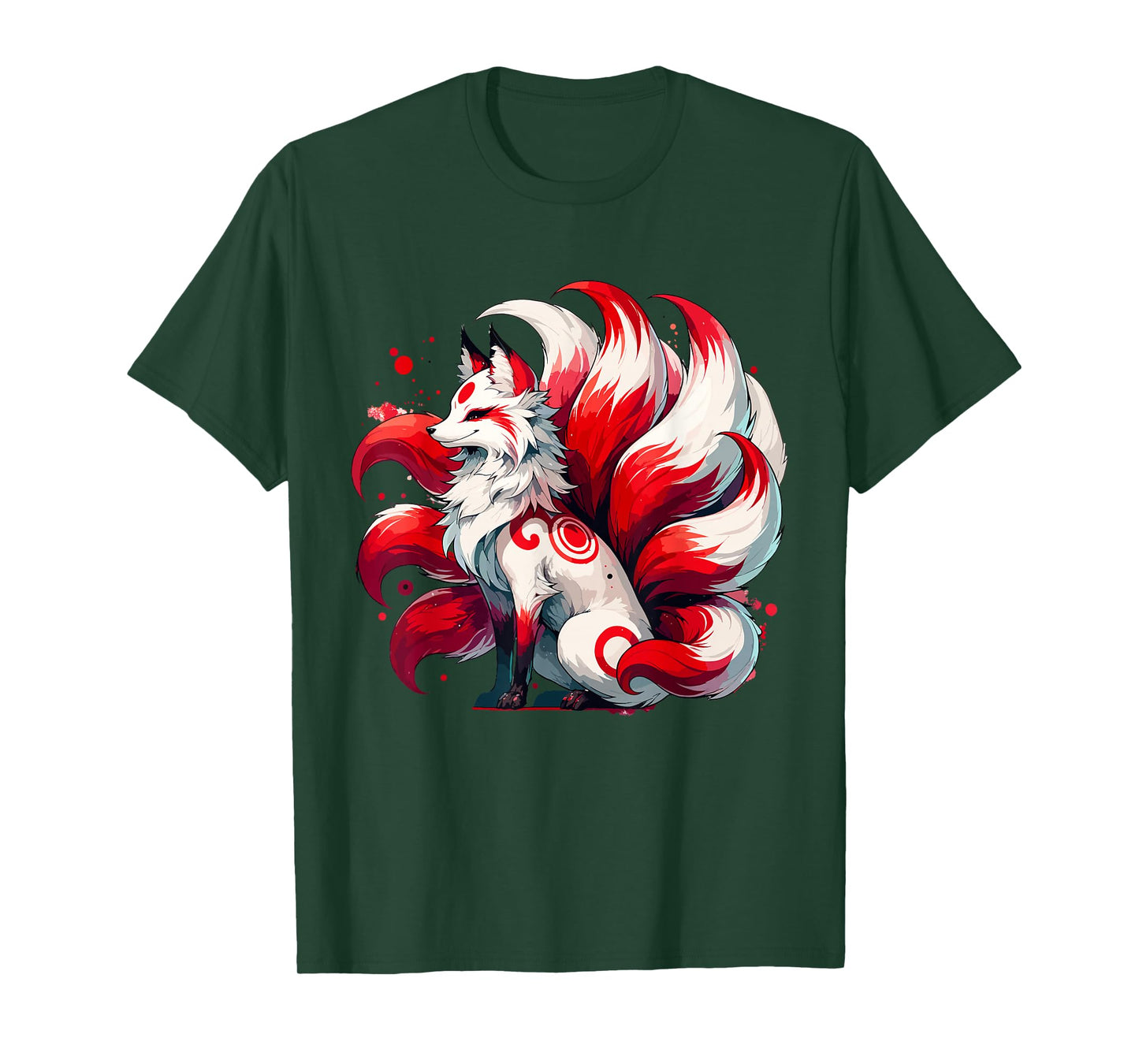 Japanese Anime Fox Kitsune Nine Tails T-Shirt