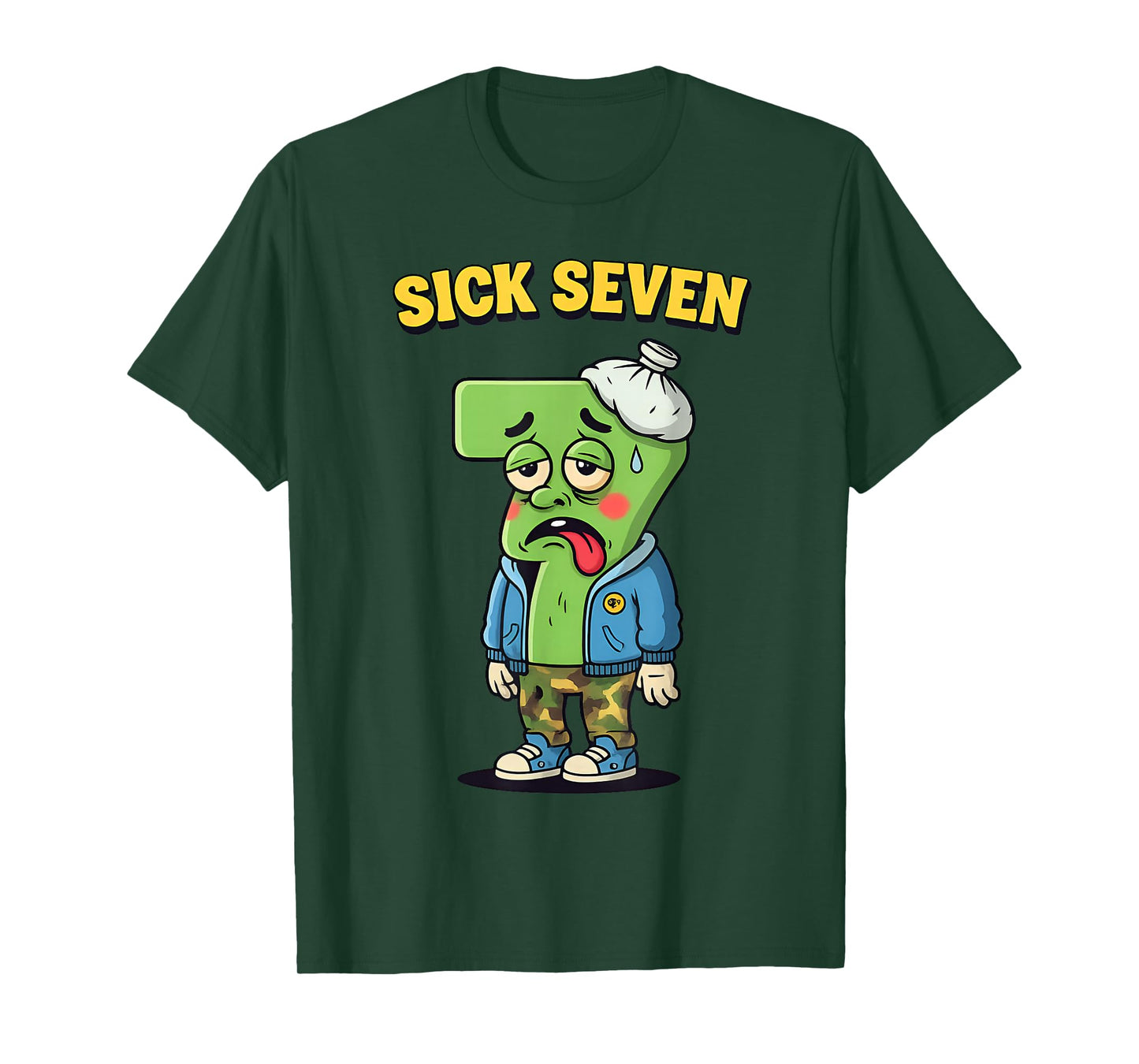 Sick Seven Funny Meme Trending 6 7 Halloween Costume Humor T-Shirt