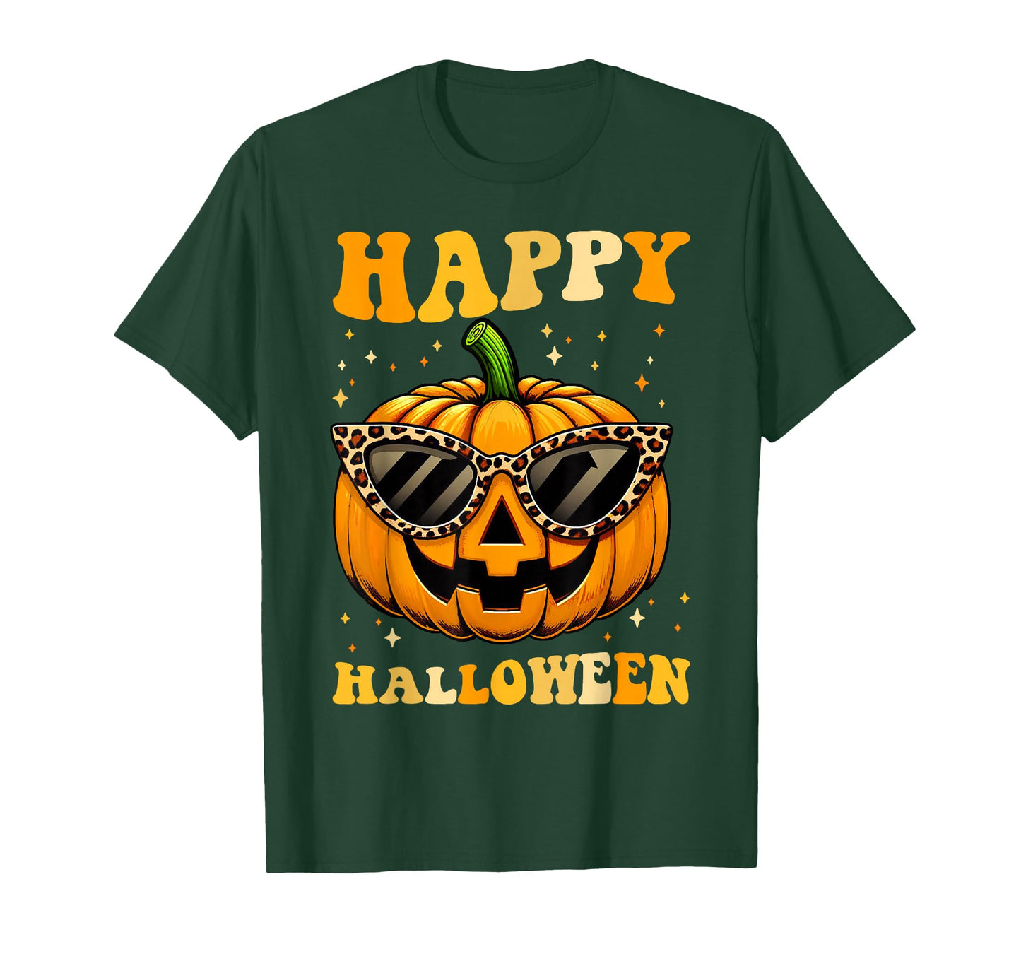 Trick Or Treat Funny Pumpkin Happy Halloween Costume Groovy T-Shirt