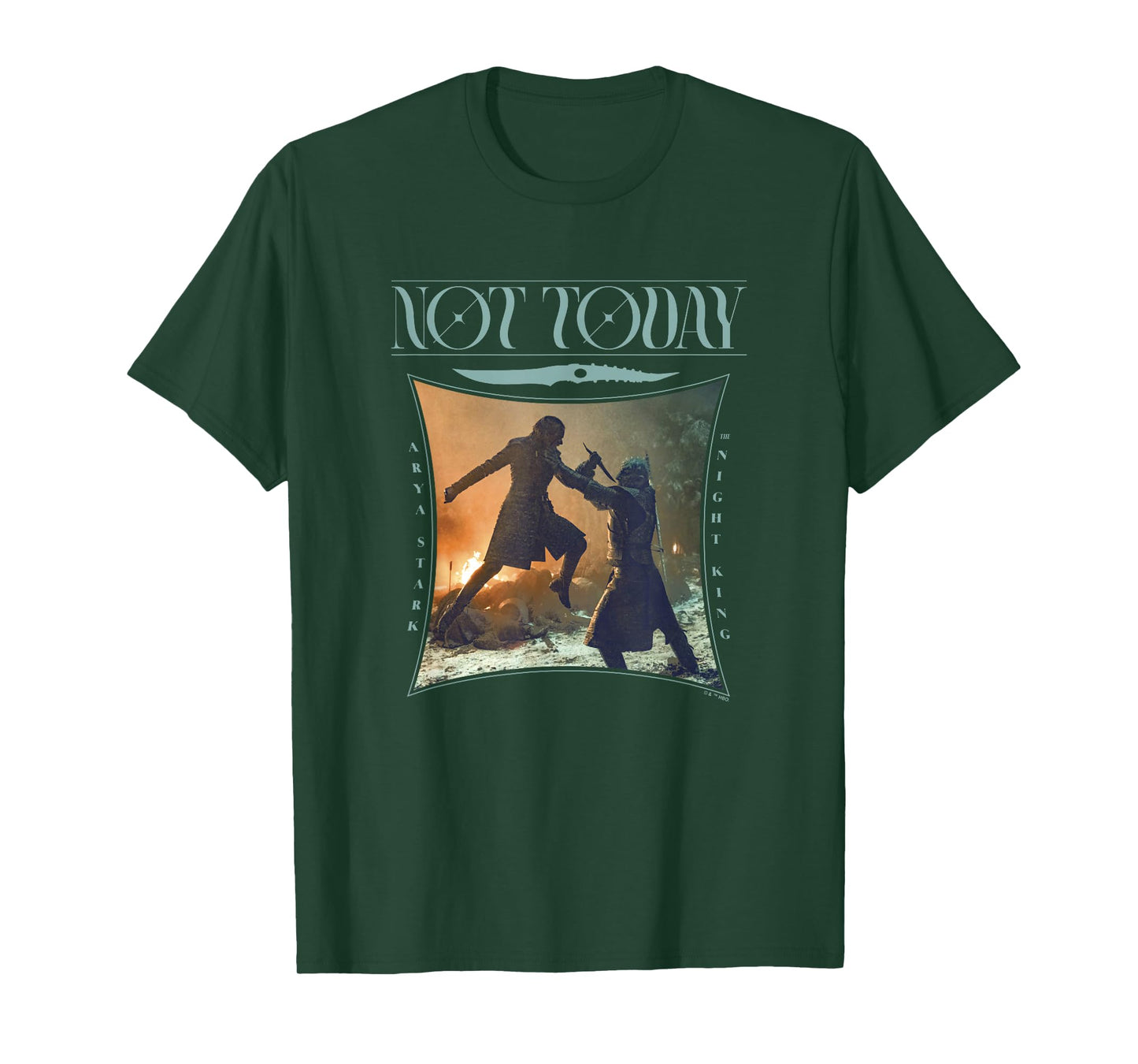 Game Of Thrones Not Today Night King & Arya Cinematic Panel T-Shirt