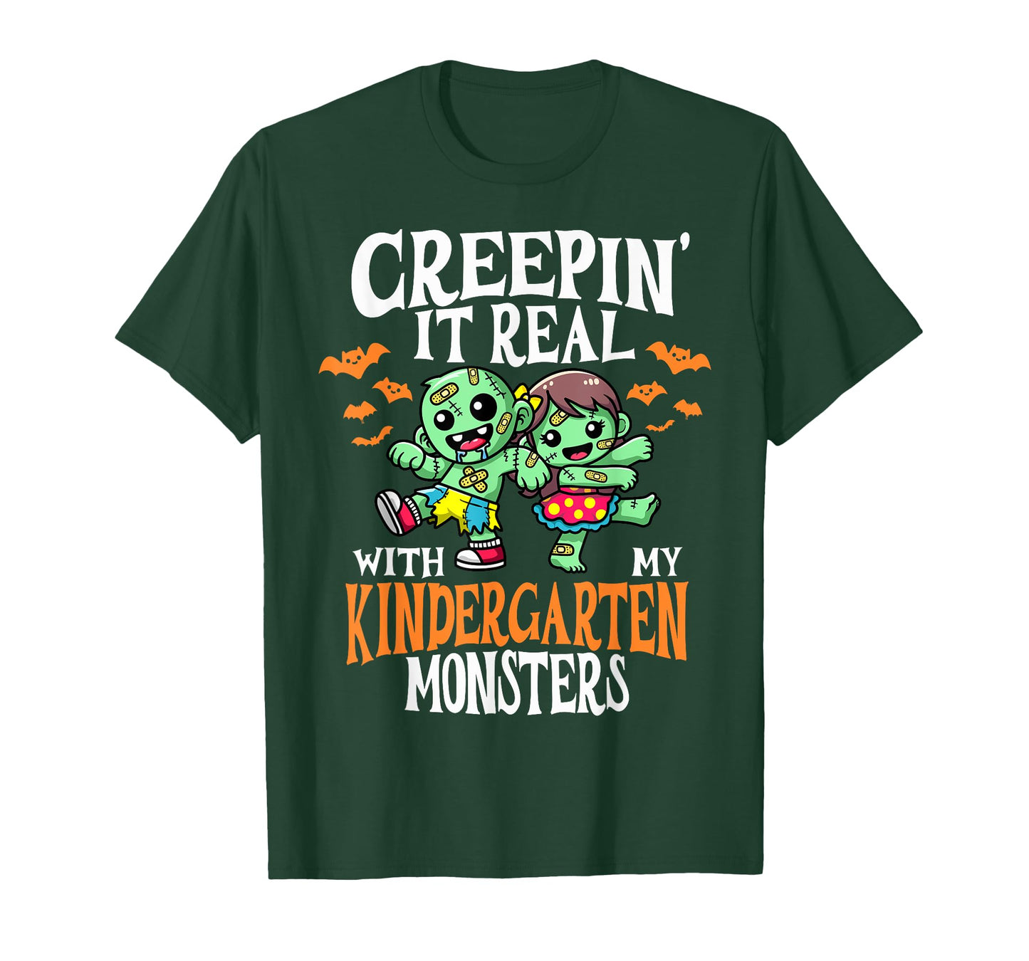 Creepin It Real Monster PreK Kindergarten Teacher Halloween T-Shirt