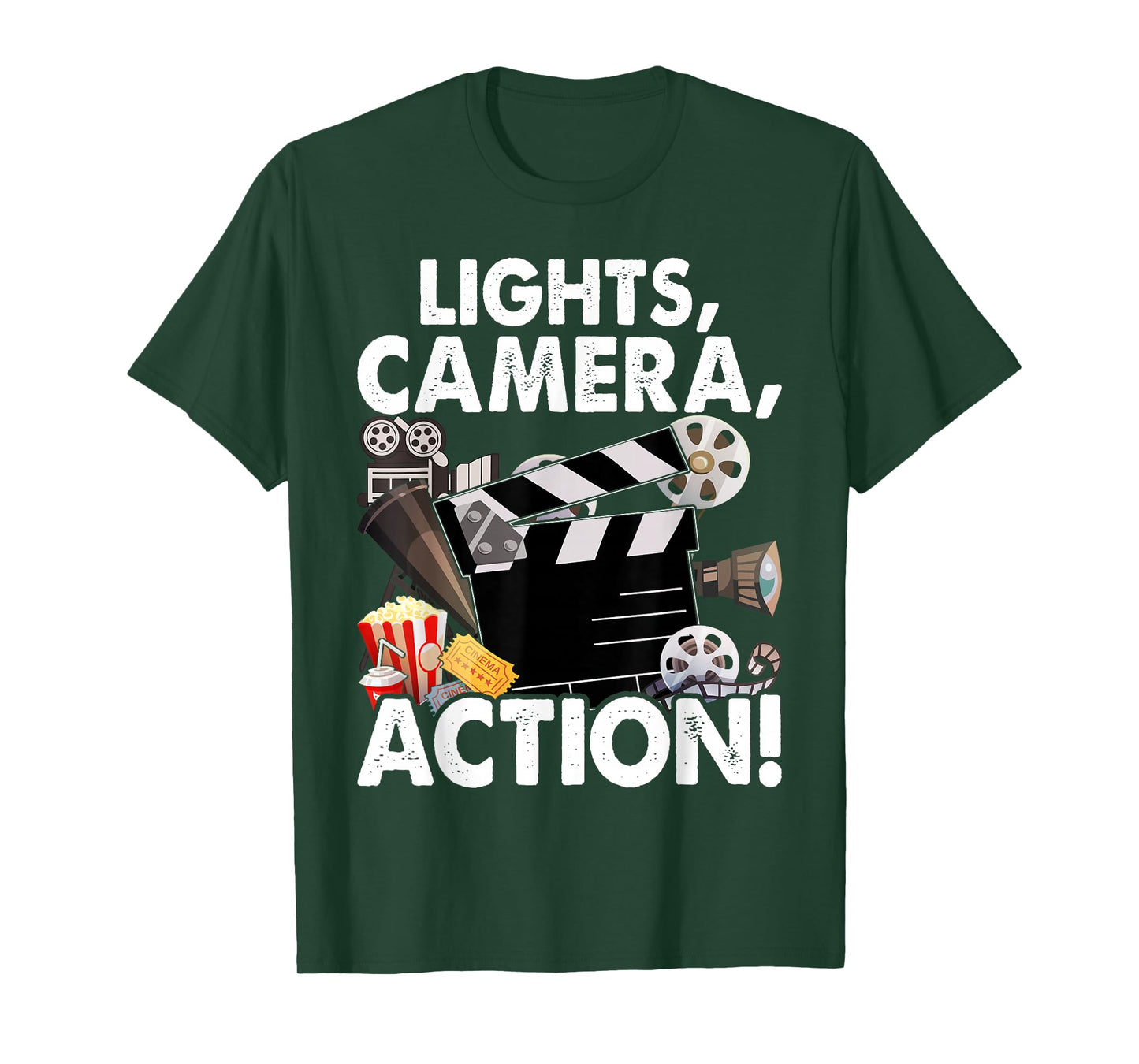 Movie Director Producer Filmmaker Film Lights Camera Action T-Shirt